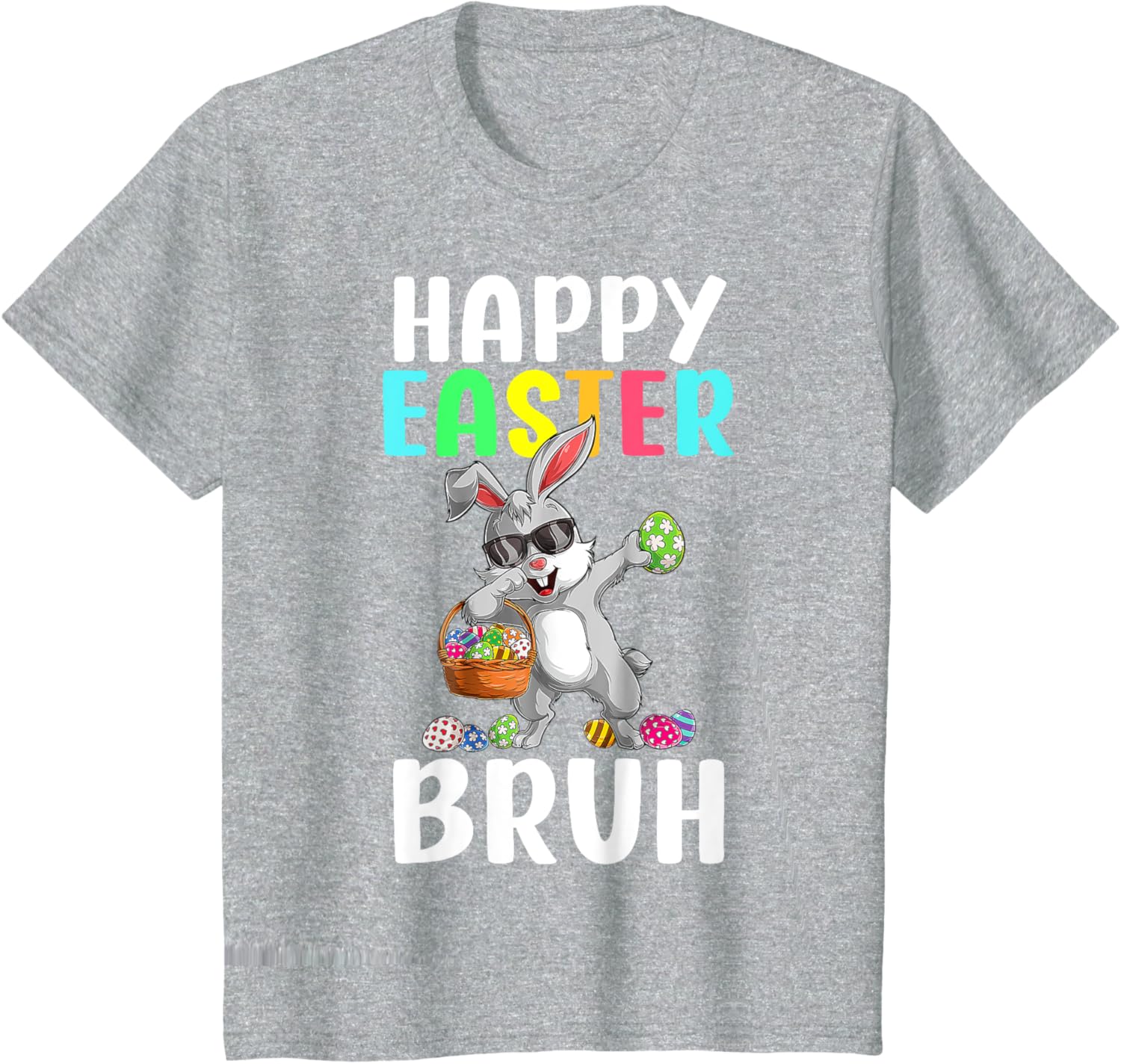 Dabbing Bunny Easter Bruh Meme Funny Saying Teens Boys Men T-Shirt