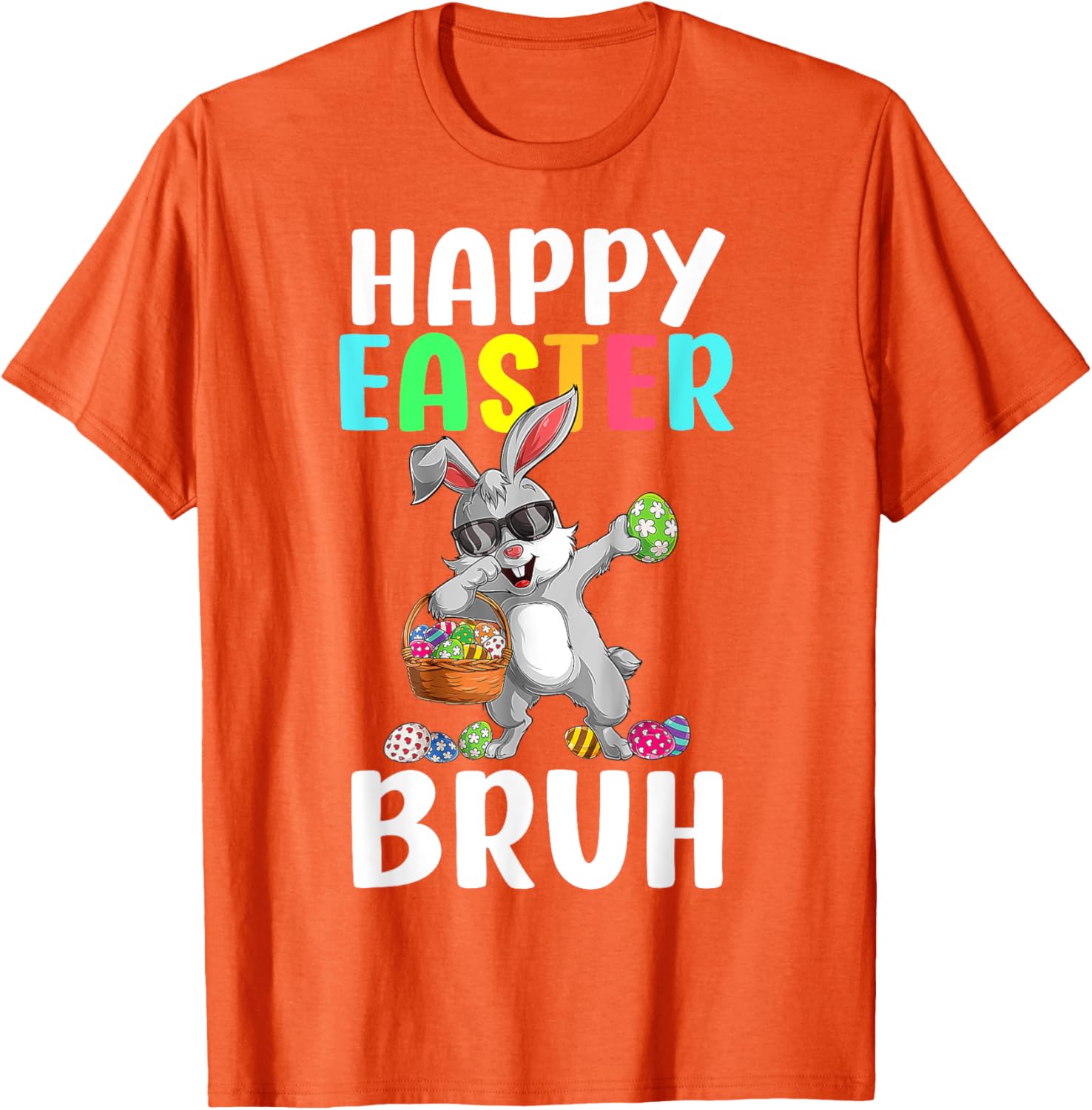 Dabbing Bunny Easter Bruh Meme Funny Saying Teens Boys Men T-Shirt