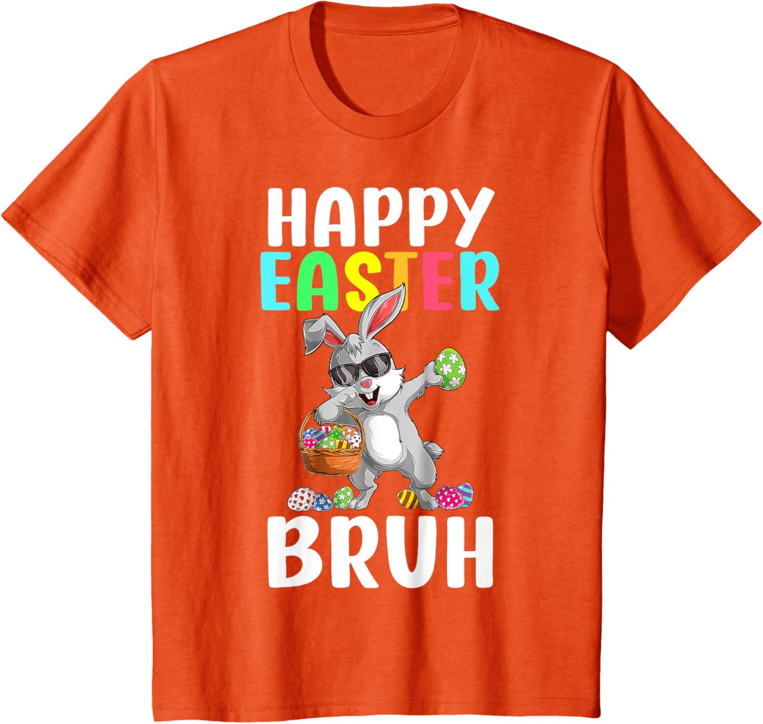 Dabbing Bunny Easter Bruh Meme Funny Saying Teens Boys Men T-Shirt