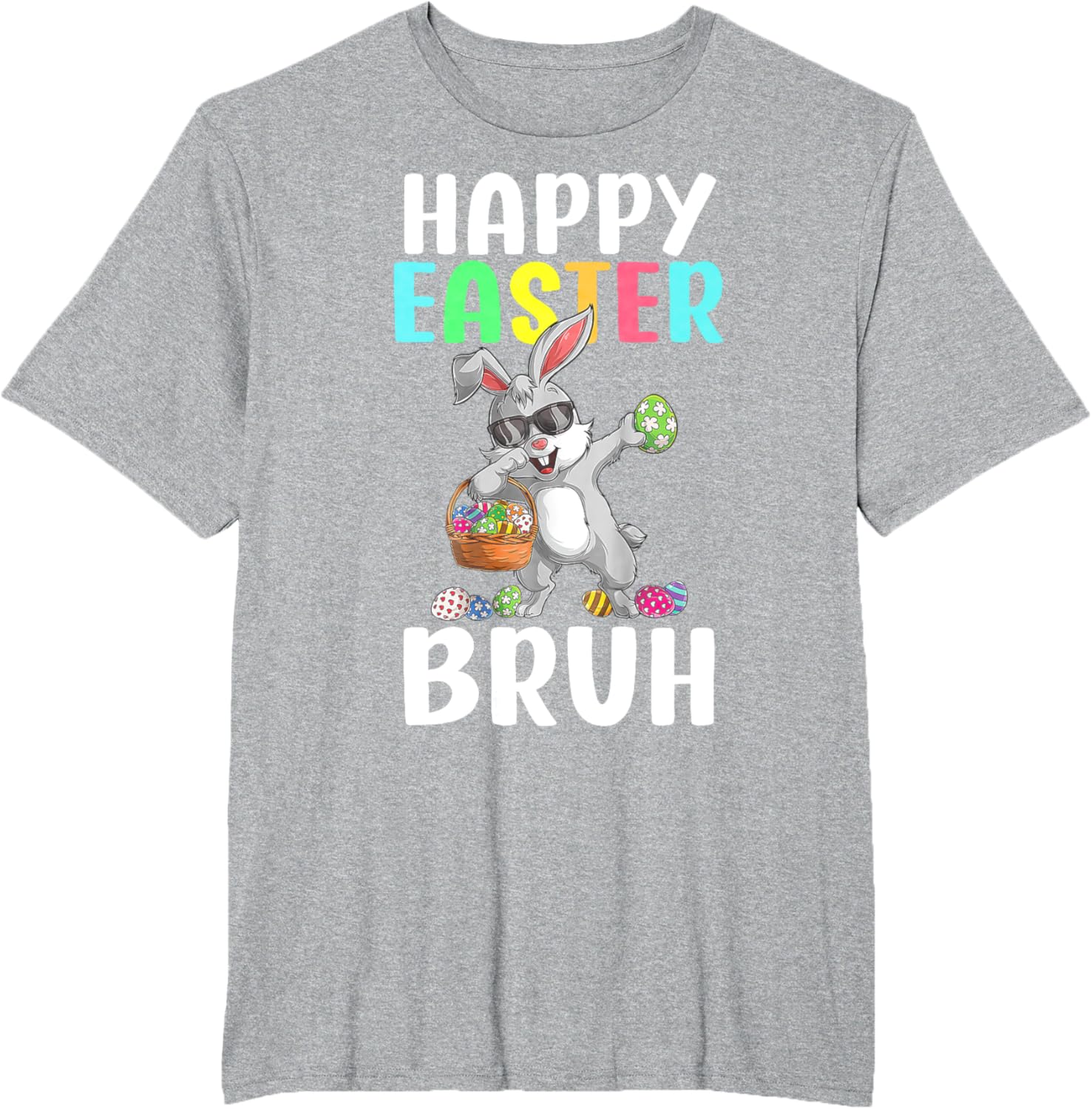 Dabbing Bunny Easter Bruh Meme Funny Saying Teens Boys Men T-Shirt