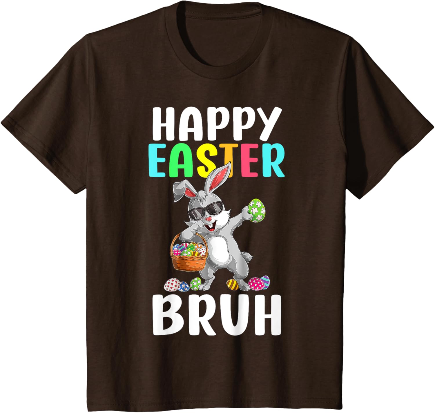 Dabbing Bunny Easter Bruh Meme Funny Saying Teens Boys Men T-Shirt