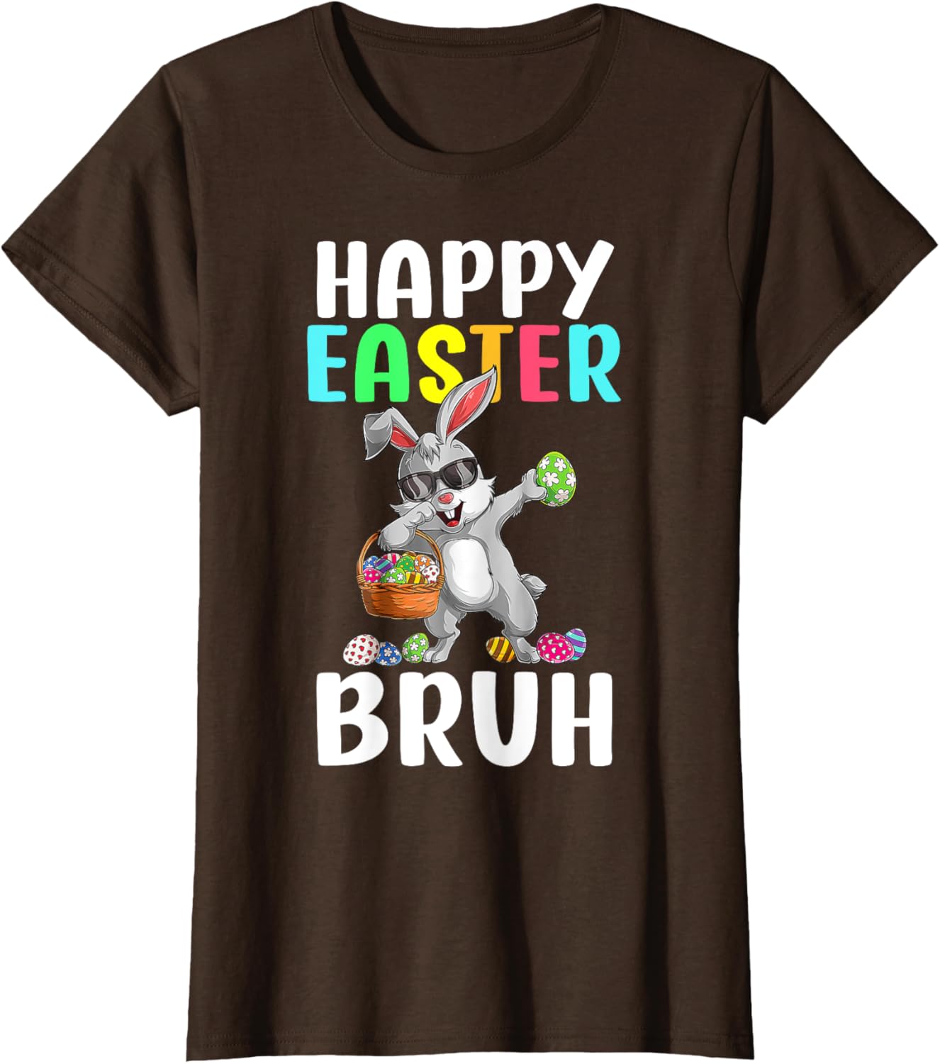 Dabbing Bunny Easter Bruh Meme Funny Saying Teens Boys Men T-Shirt