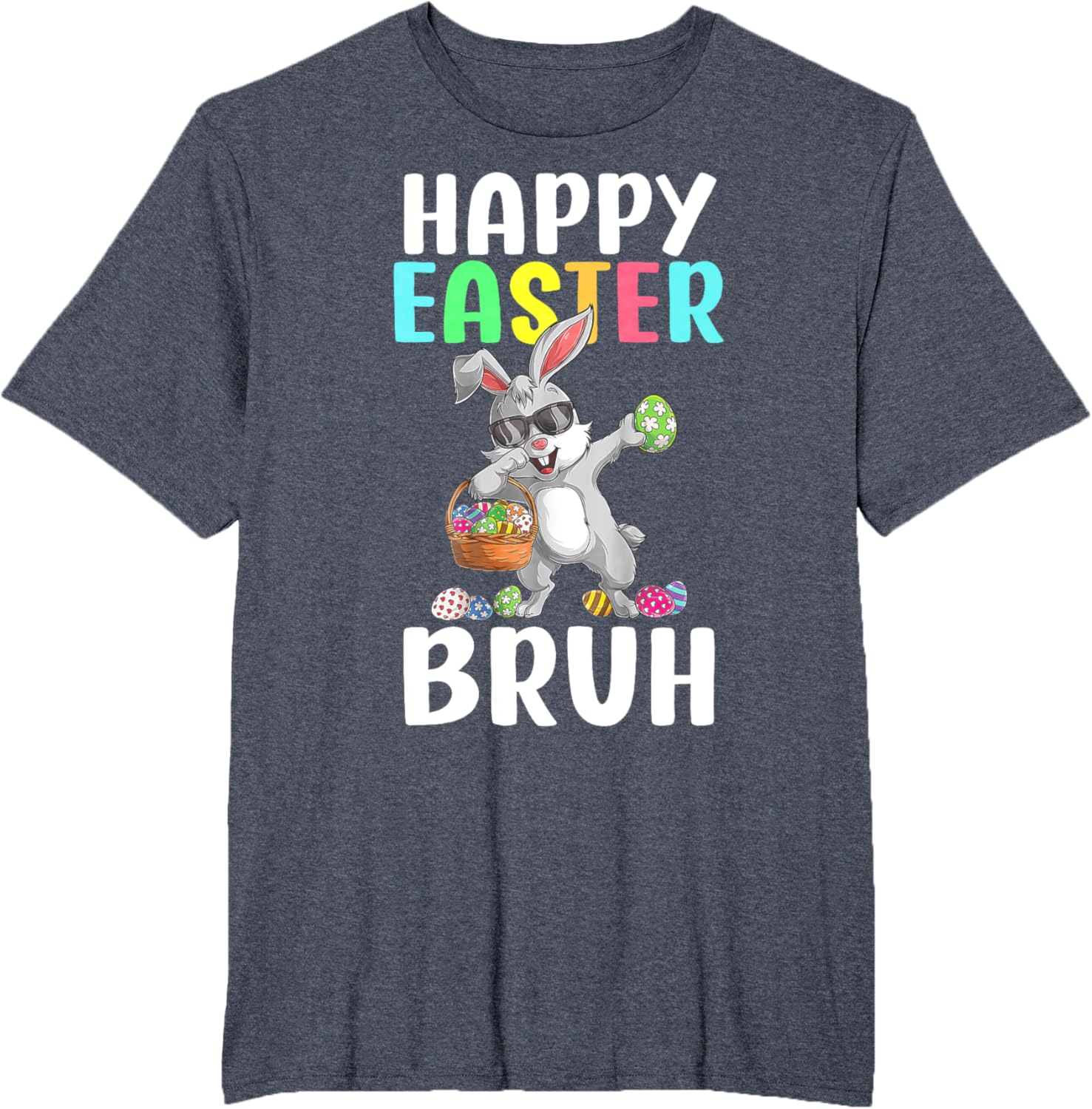 Dabbing Bunny Easter Bruh Meme Funny Saying Teens Boys Men T-Shirt