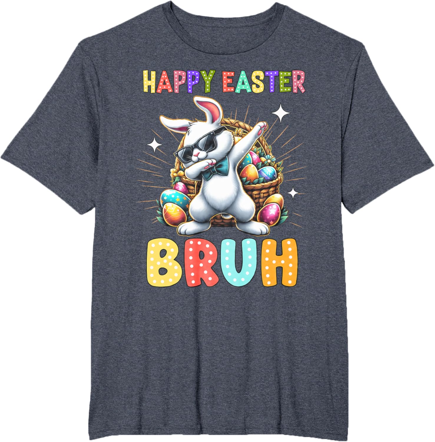 Dabbing Bunny Easter Bruh Meme Funny Saying Teens Boys Men T-Shirt