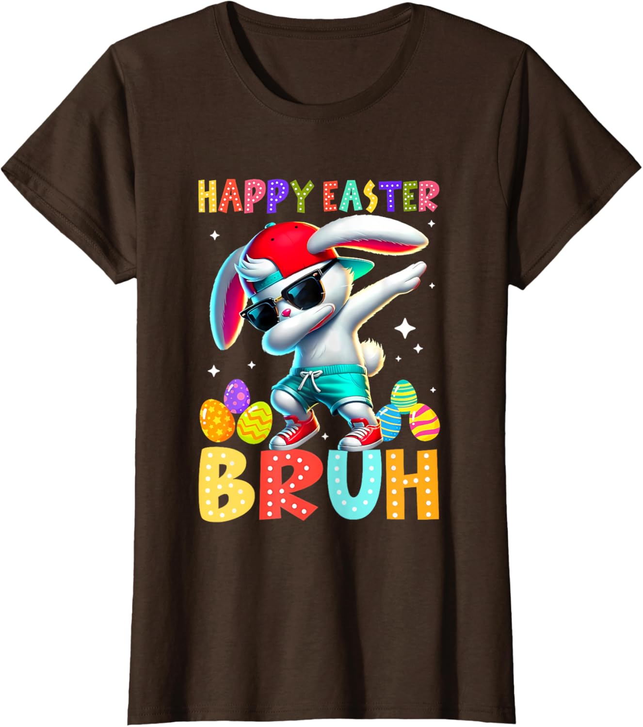 Dabbing Bunny Easter Bruh Meme Funny Saying Teens Boys Men T-Shirt