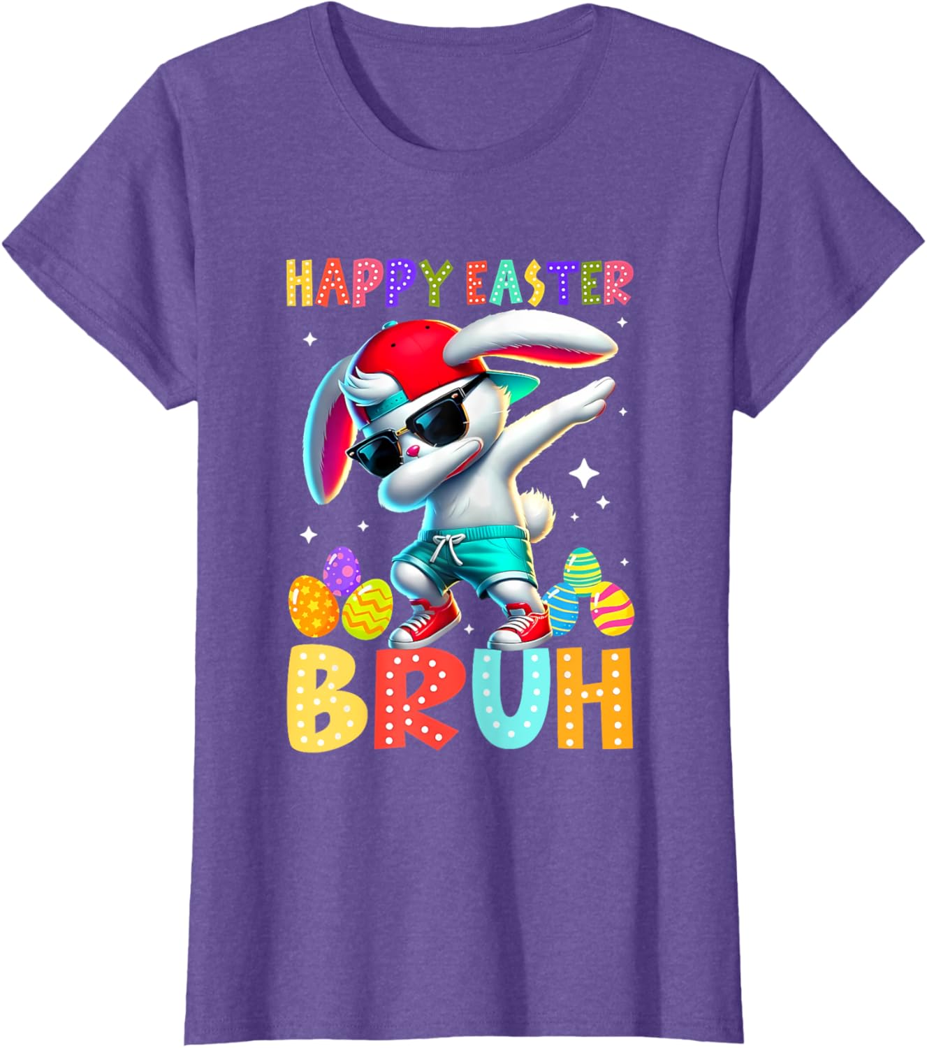 Dabbing Bunny Easter Bruh Meme Funny Saying Teens Boys Men T-Shirt