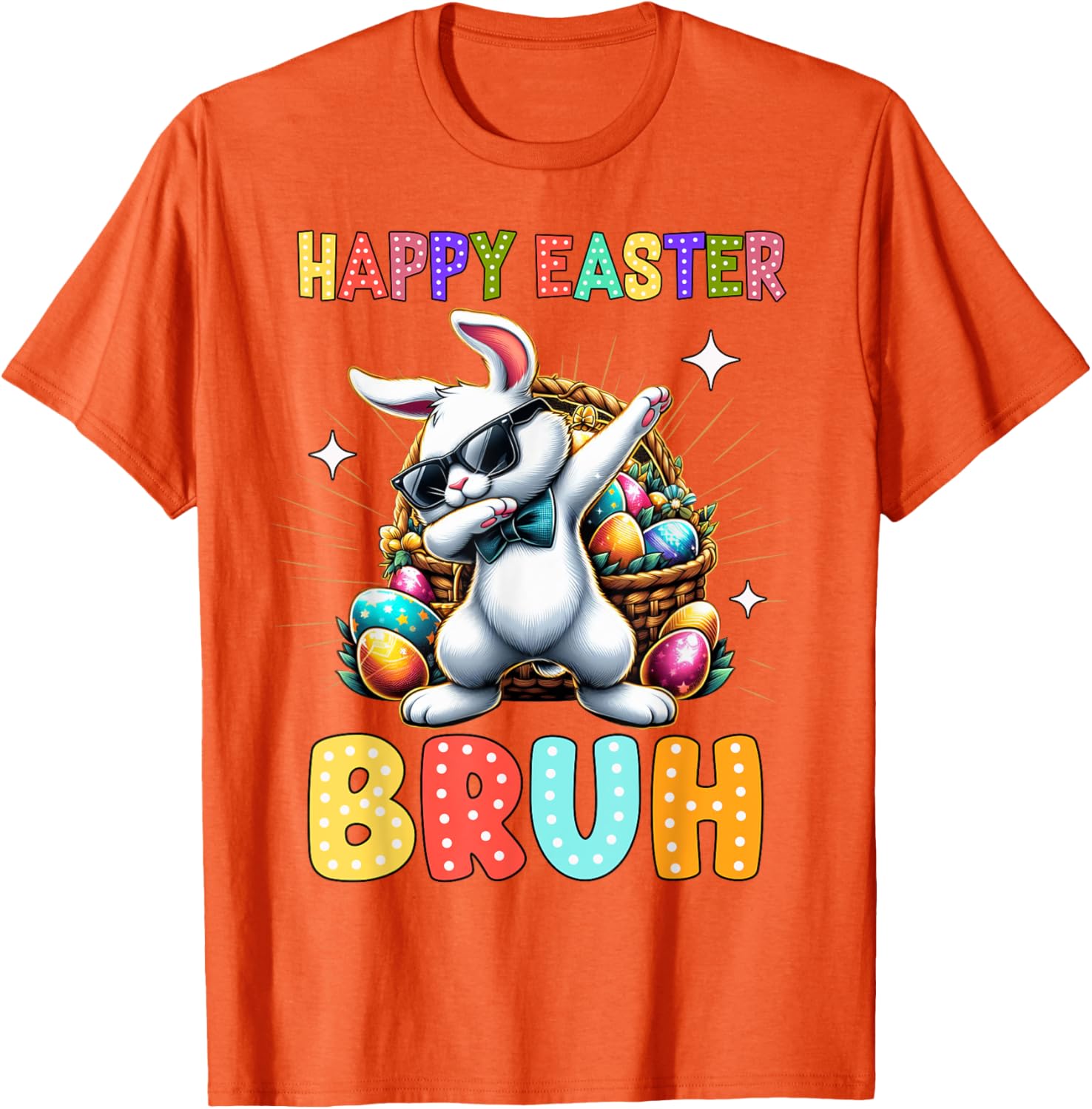 Dabbing Bunny Easter Bruh Meme Funny Saying Teens Boys Men T-Shirt