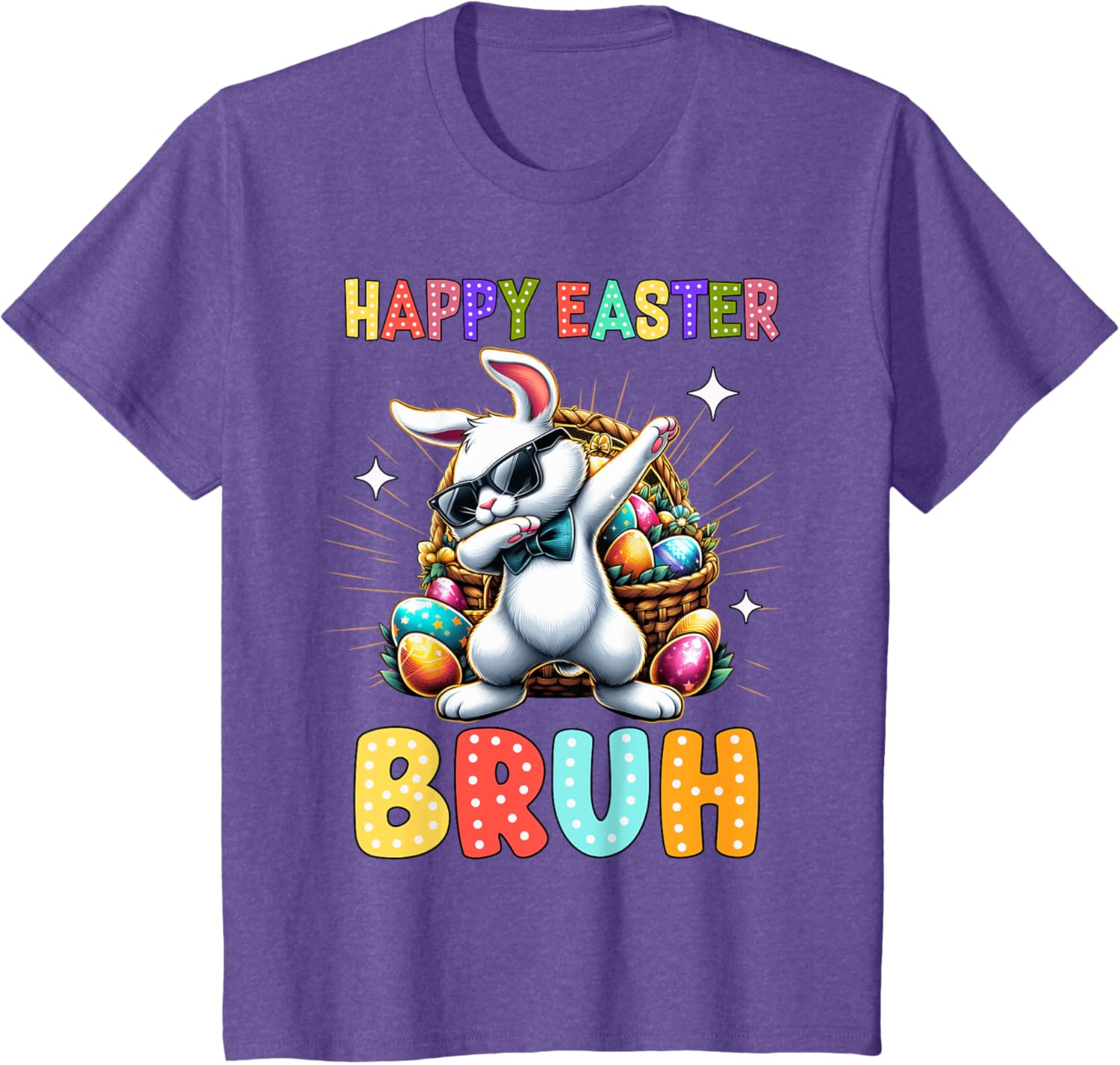 Dabbing Bunny Easter Bruh Meme Funny Saying Teens Boys Men T-Shirt