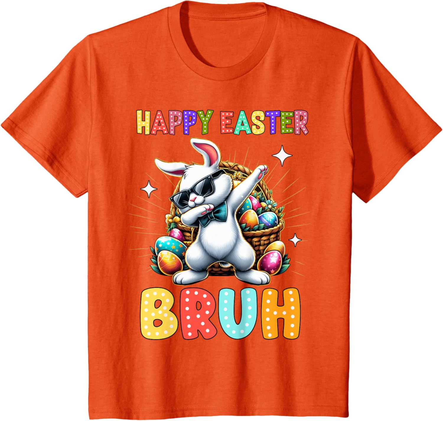 Dabbing Bunny Easter Bruh Meme Funny Saying Teens Boys Men T-Shirt