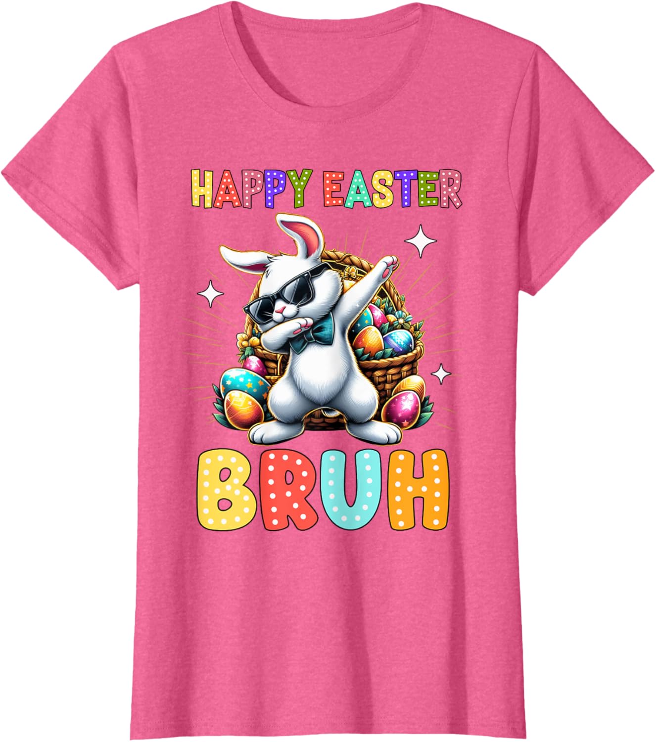 Dabbing Bunny Easter Bruh Meme Funny Saying Teens Boys Men T-Shirt