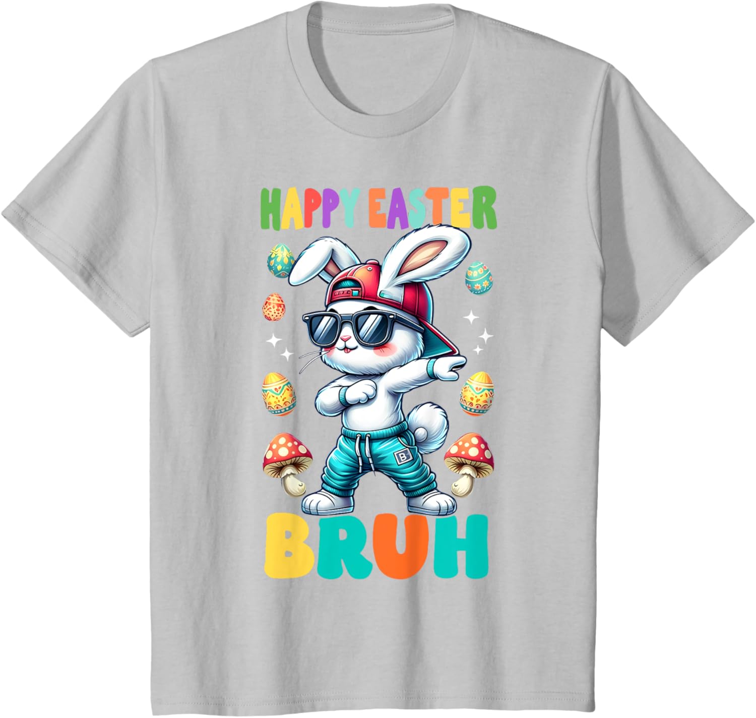 Dabbing Bunny Happy Easter Bruh Rabbit Shirt T-Shirt