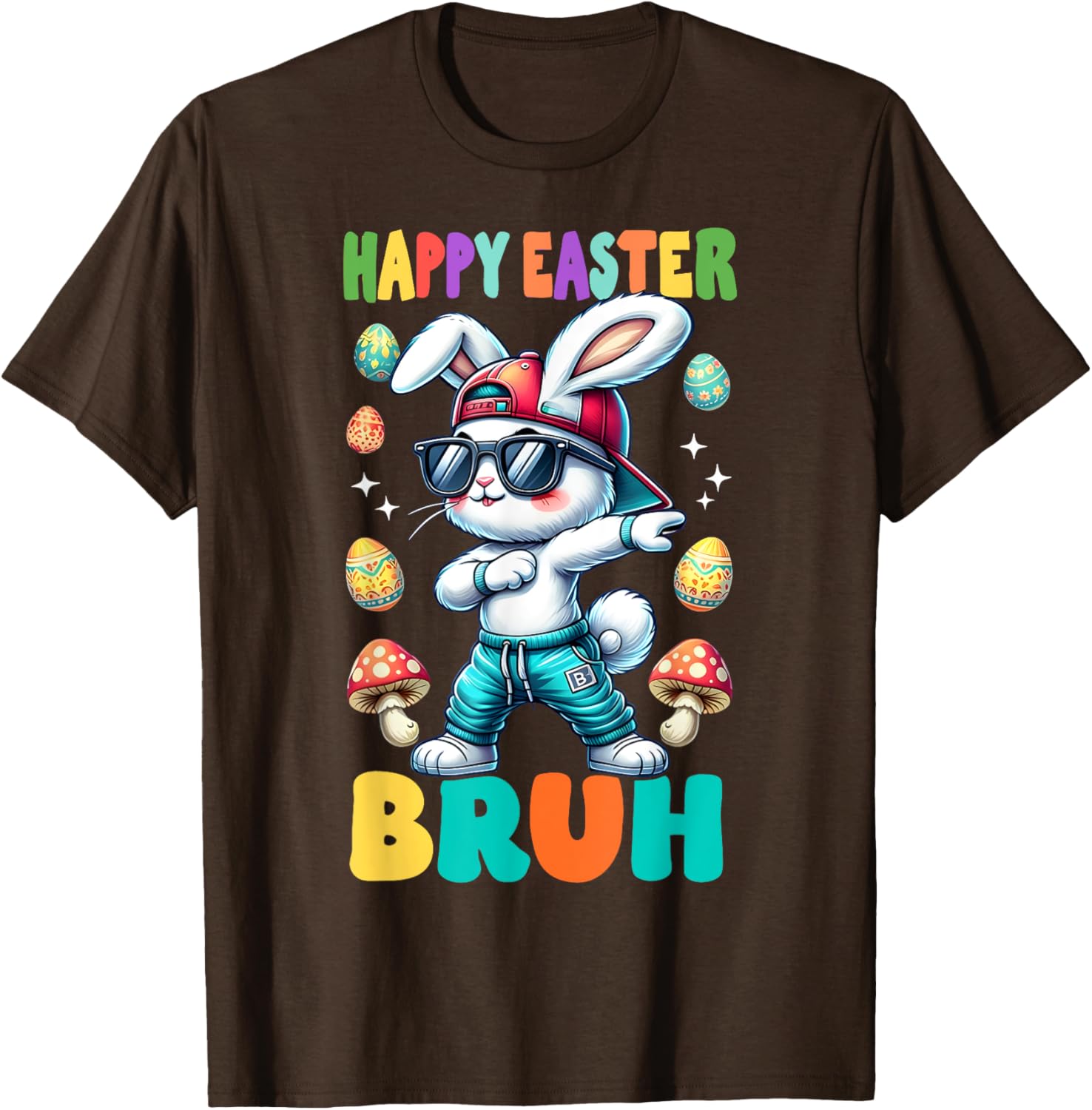 Dabbing Bunny Happy Easter Bruh Rabbit Shirt T-Shirt