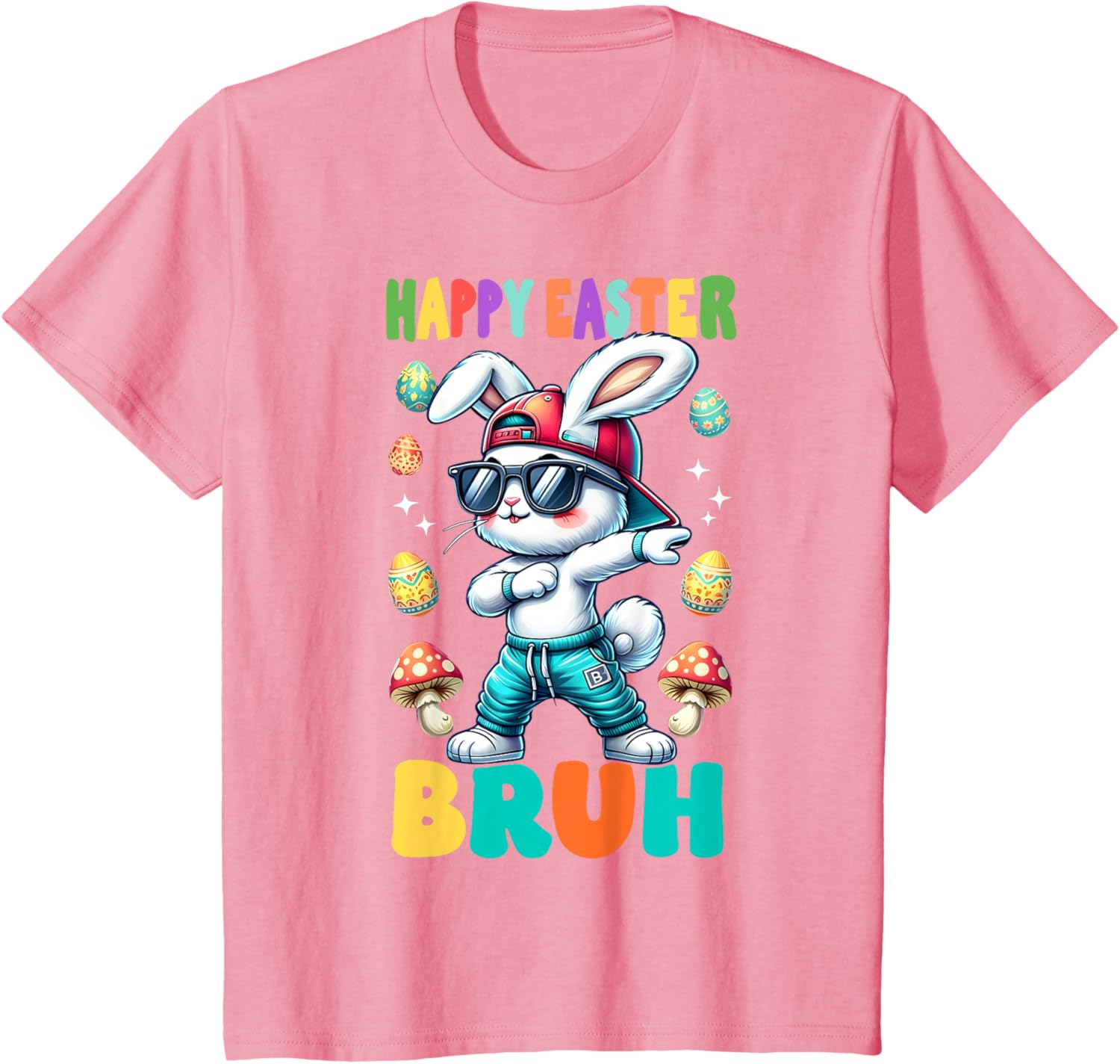 Dabbing Bunny Happy Easter Bruh Rabbit Shirt T-Shirt