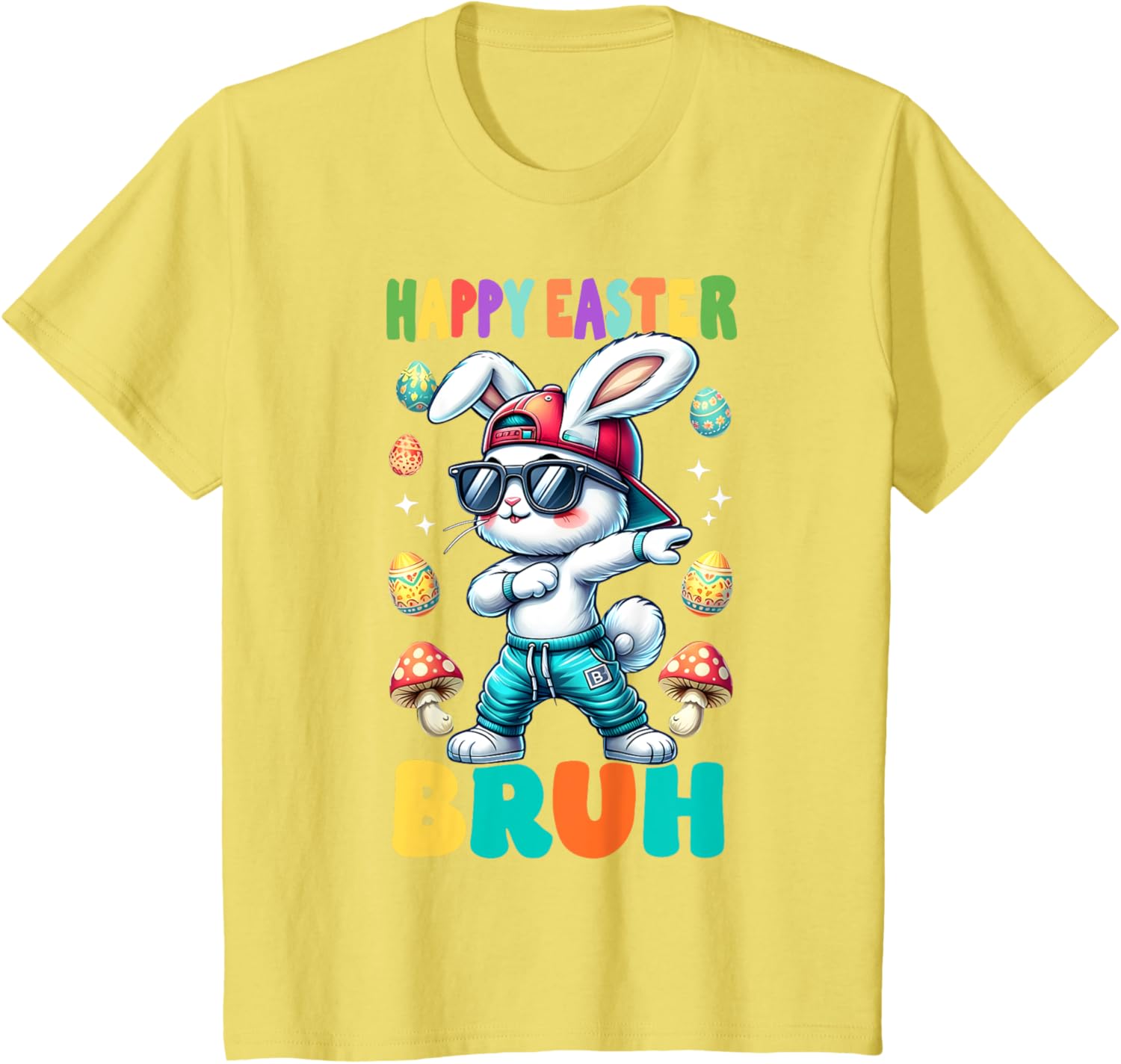 Dabbing Bunny Happy Easter Bruh Rabbit Shirt T-Shirt