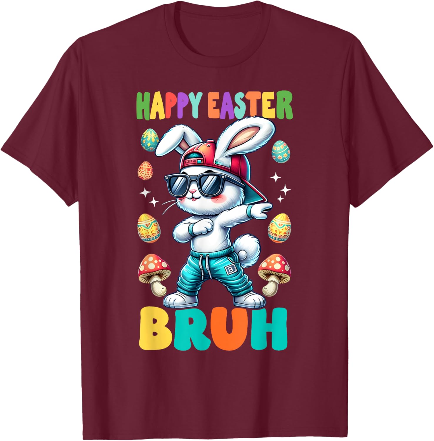 Dabbing Bunny Happy Easter Bruh Rabbit Shirt T-Shirt