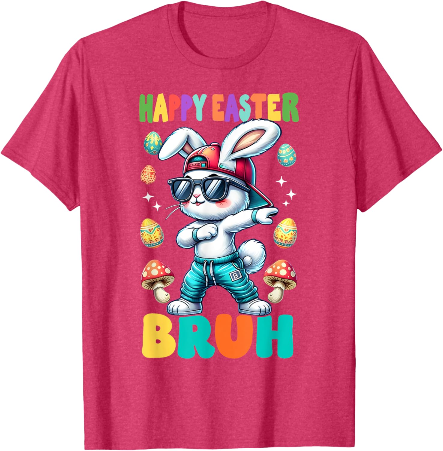 Dabbing Bunny Happy Easter Bruh Rabbit Shirt T-Shirt