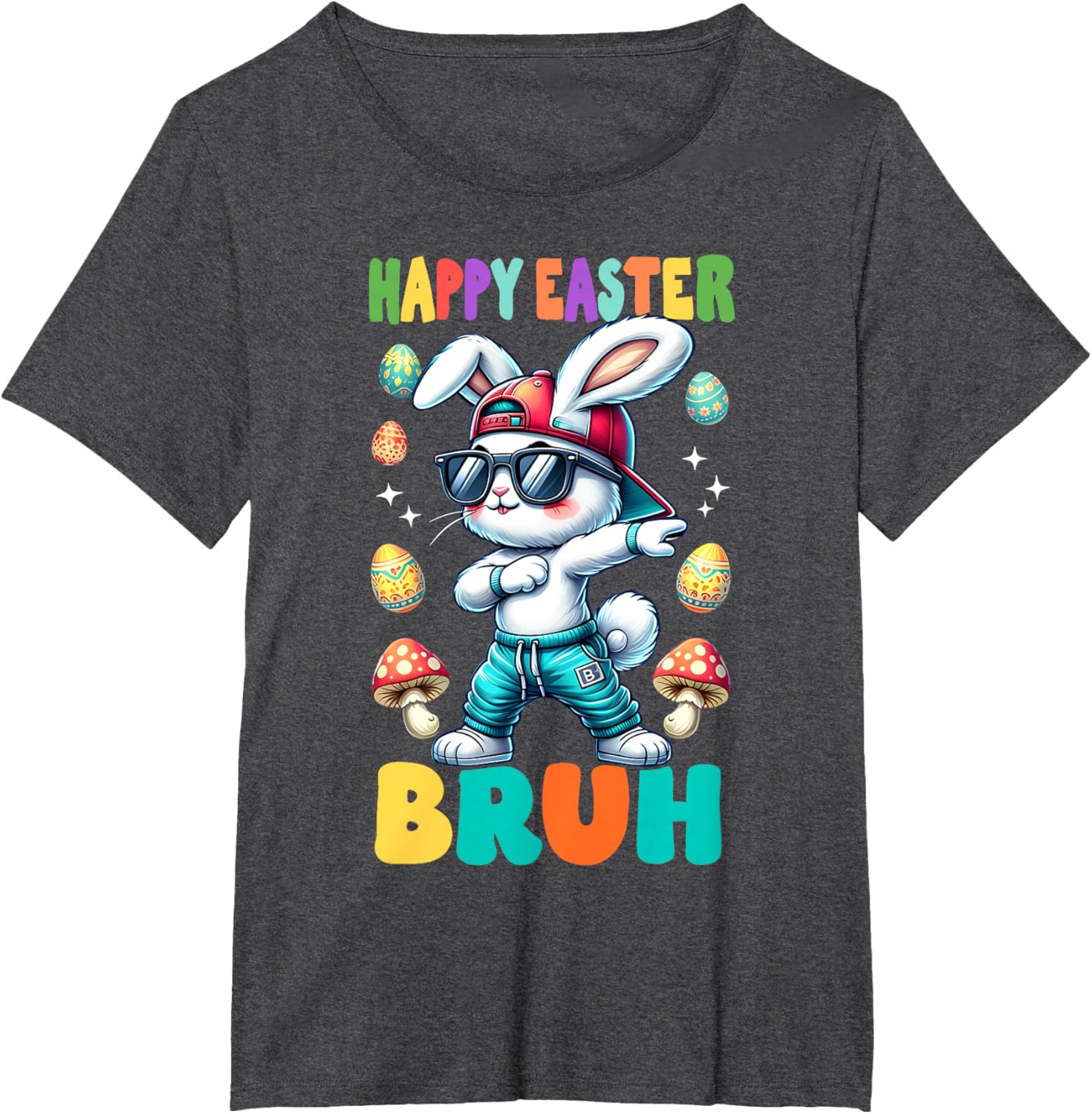 Dabbing Bunny Happy Easter Bruh Rabbit Shirt T-Shirt