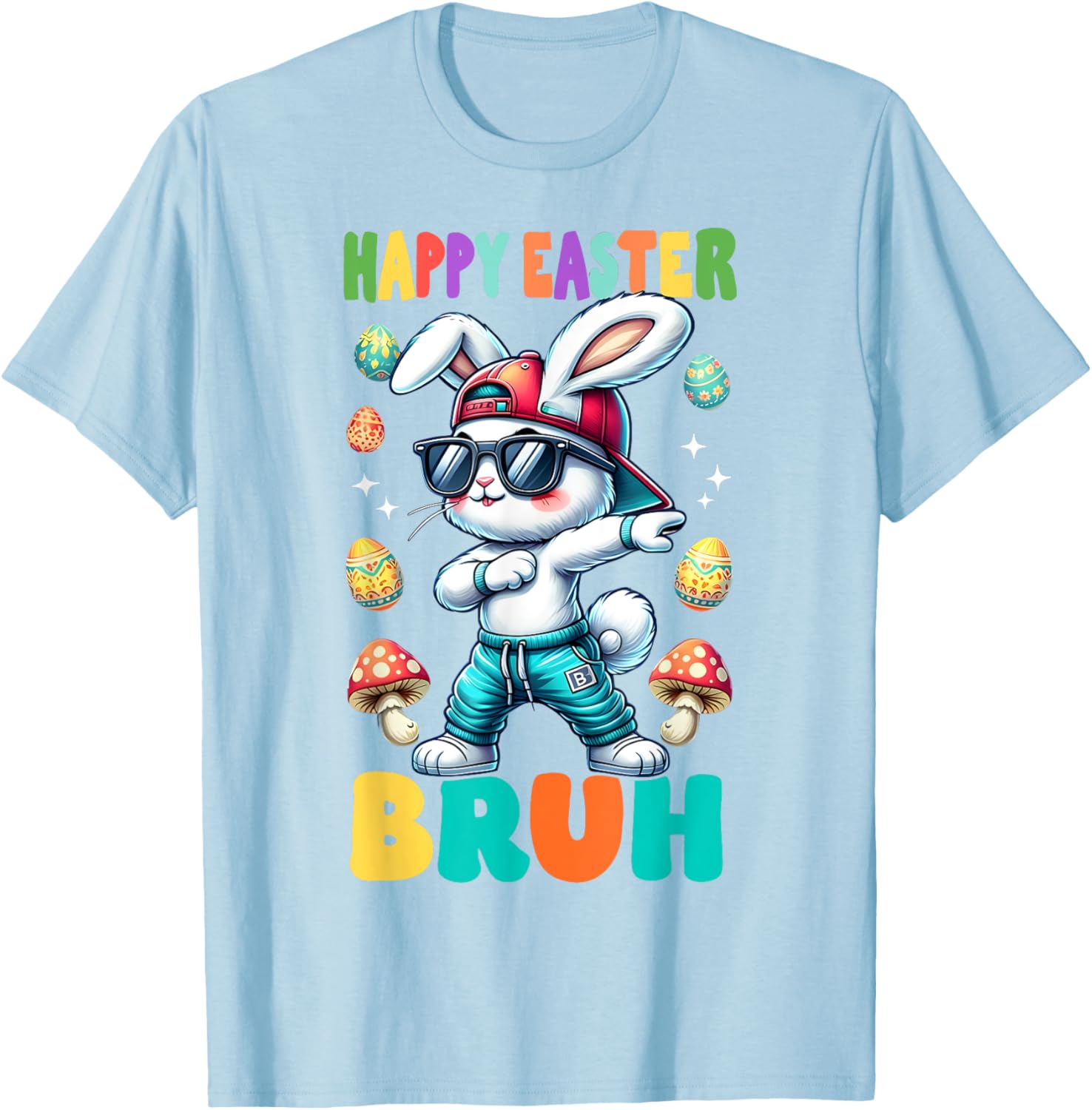 Dabbing Bunny Happy Easter Bruh Rabbit Shirt T-Shirt