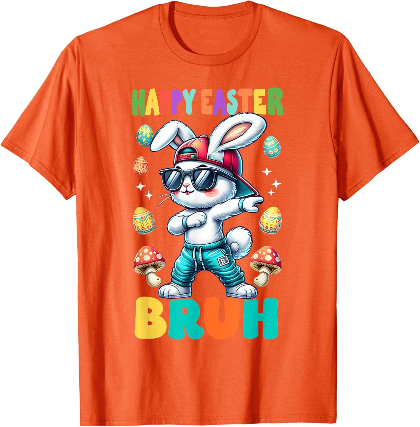 Dabbing Bunny Happy Easter Bruh Rabbit Shirt T-Shirt