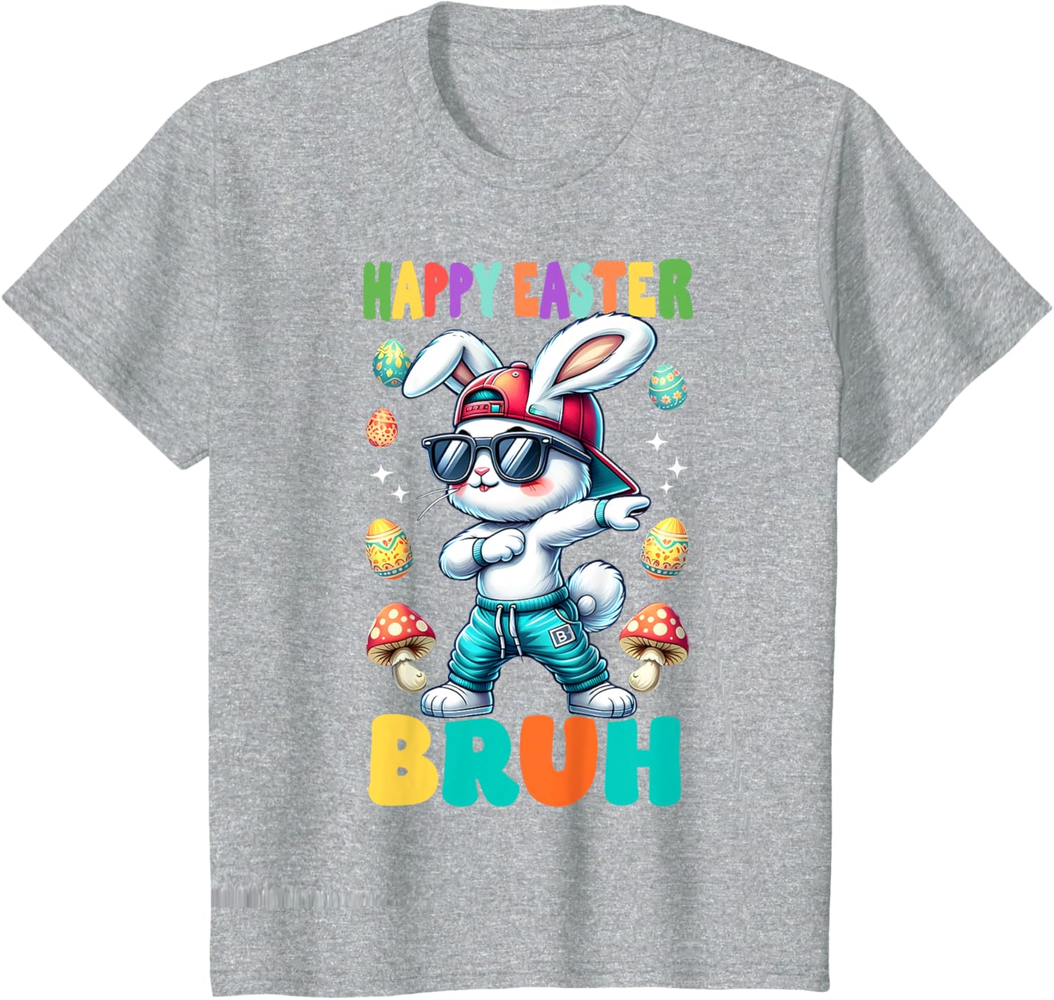 Dabbing Bunny Happy Easter Bruh Rabbit Shirt T-Shirt