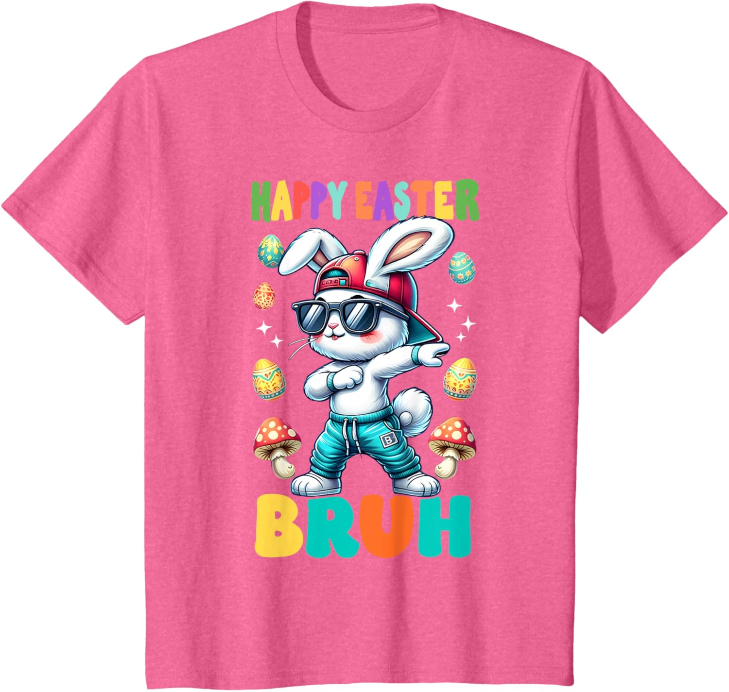 Dabbing Bunny Happy Easter Bruh Rabbit Shirt T-Shirt