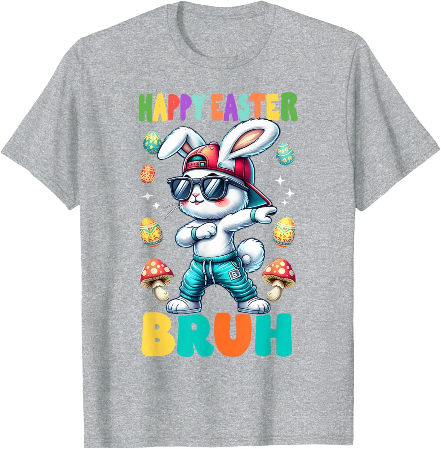 Dabbing Bunny Happy Easter Bruh Rabbit Shirt T-Shirt