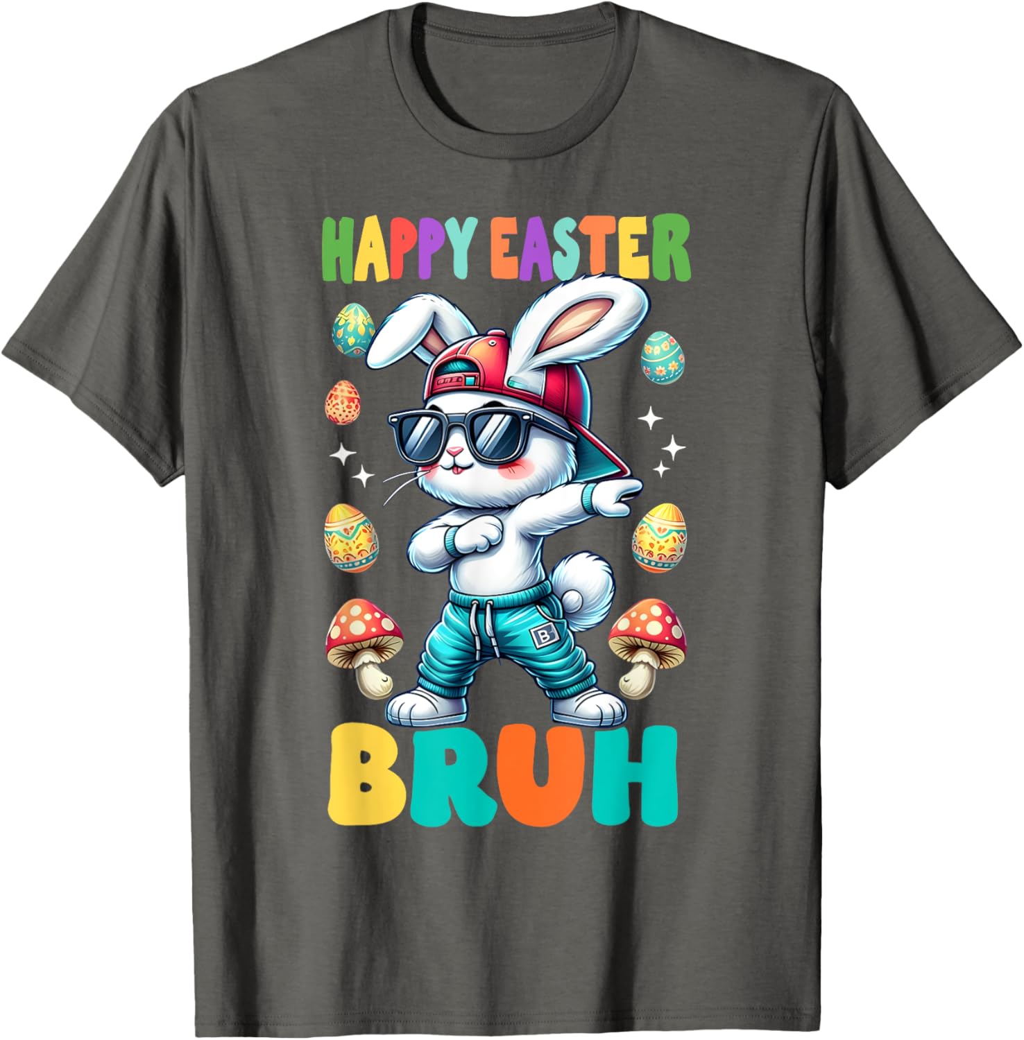 Dabbing Bunny Happy Easter Bruh Rabbit Shirt T-Shirt