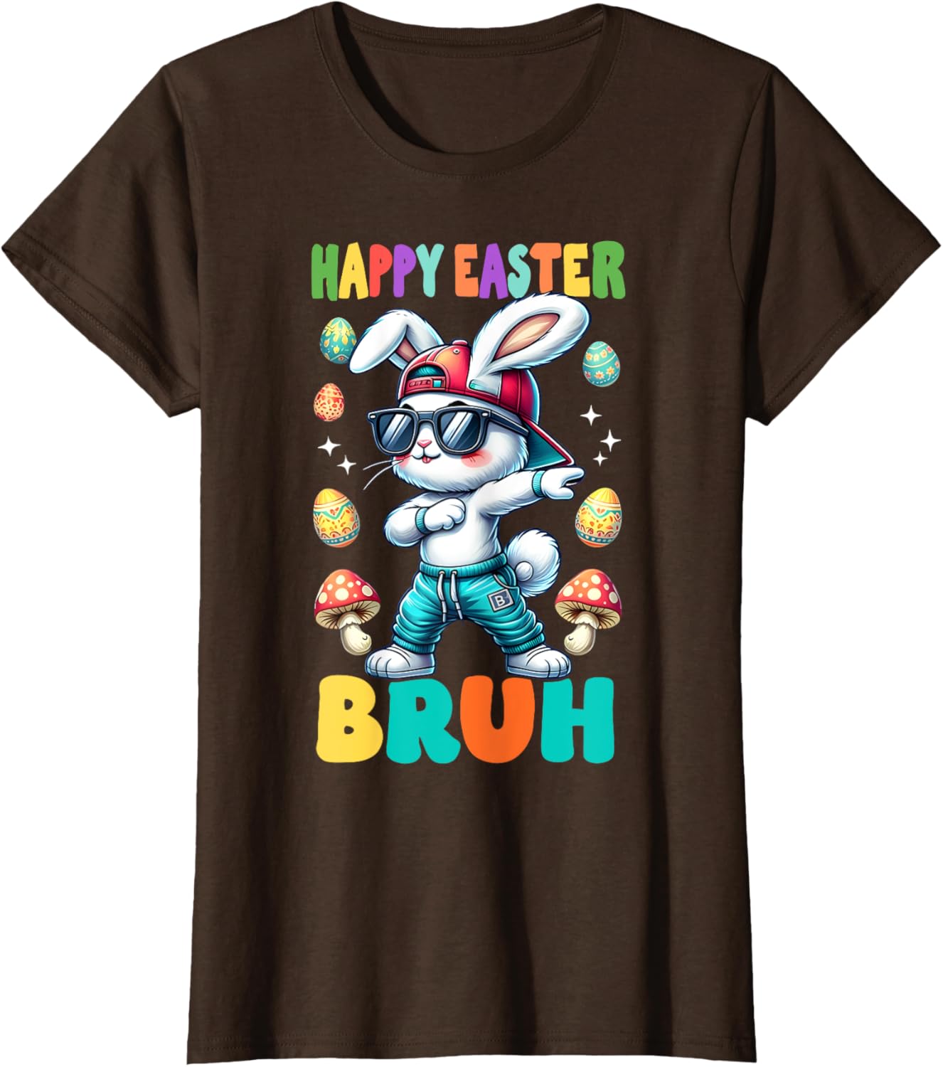 Dabbing Bunny Happy Easter Bruh Rabbit Shirt T-Shirt