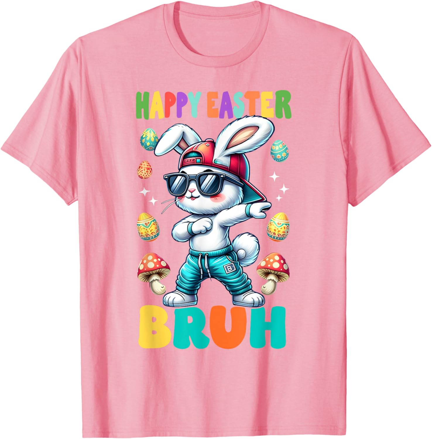 Dabbing Bunny Happy Easter Bruh Rabbit Shirt T-Shirt