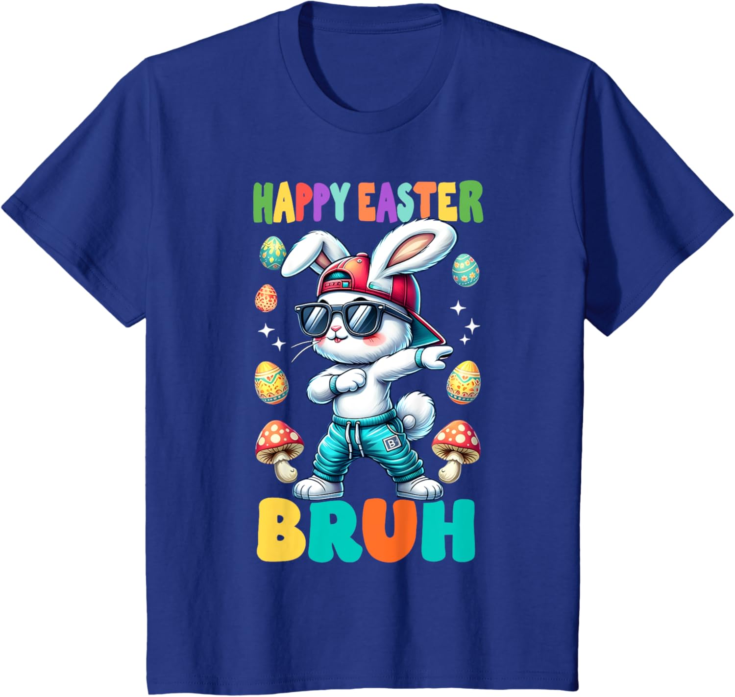 Dabbing Bunny Happy Easter Bruh Rabbit Shirt T-Shirt