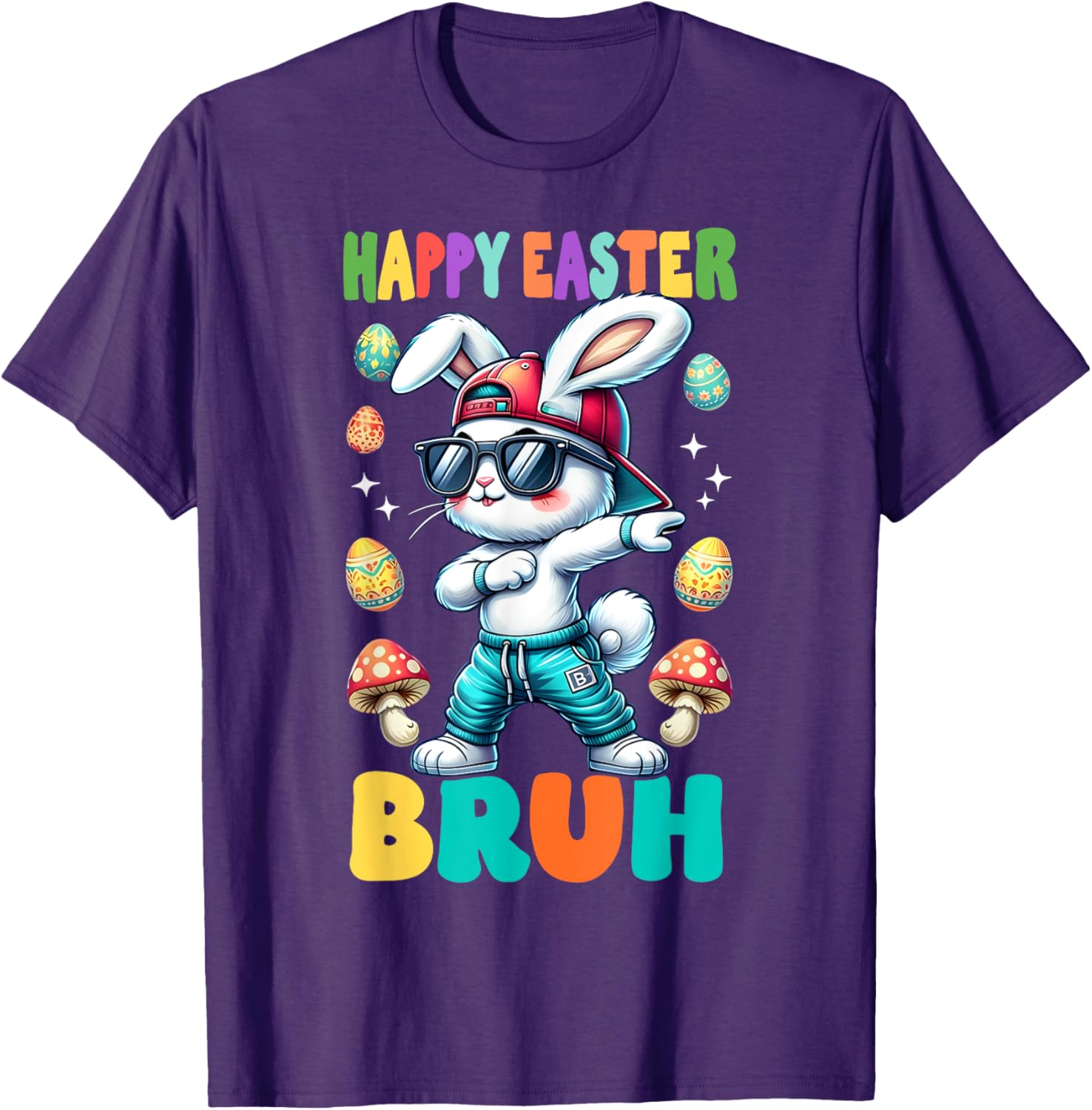 Dabbing Bunny Happy Easter Bruh Rabbit Shirt T-Shirt