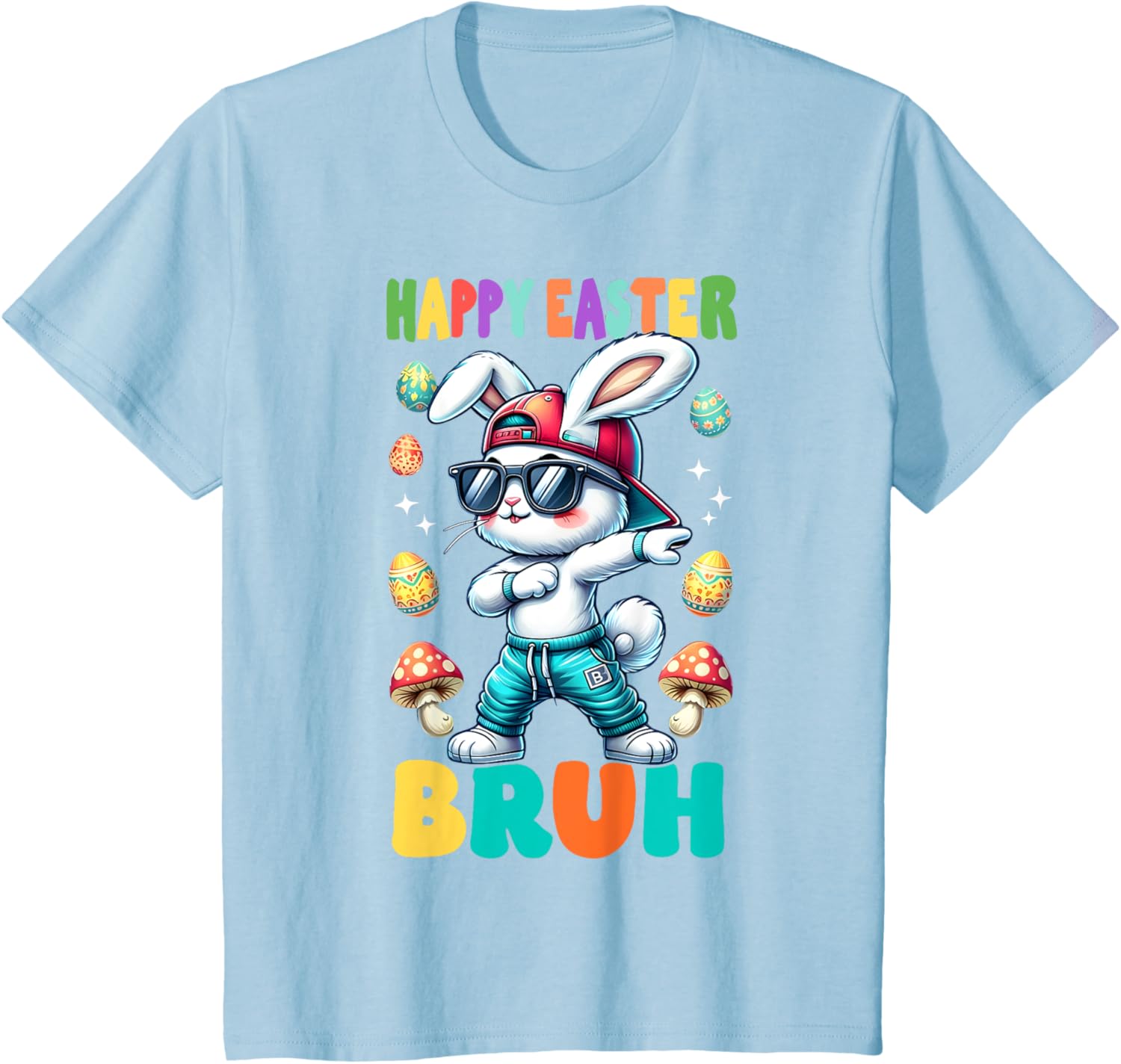 Dabbing Bunny Happy Easter Bruh Rabbit Shirt T-Shirt