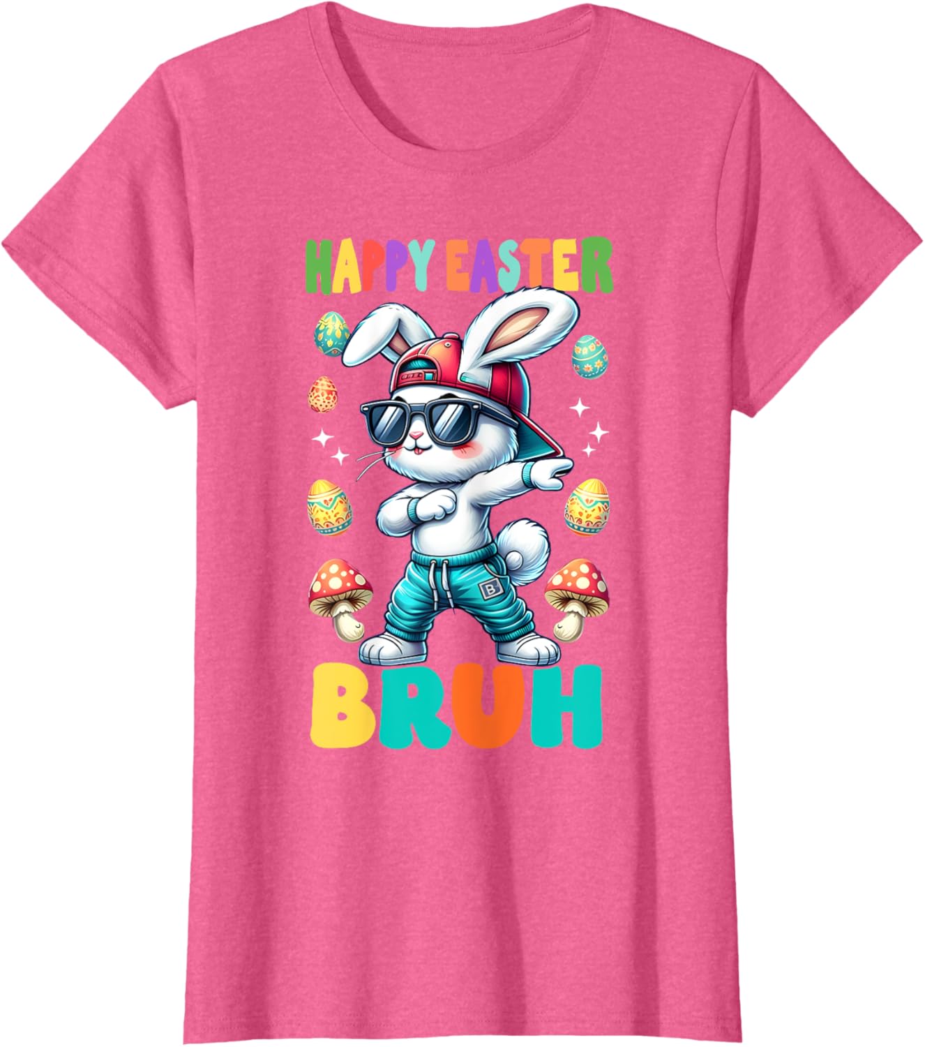 Dabbing Bunny Happy Easter Bruh Rabbit Shirt T-Shirt