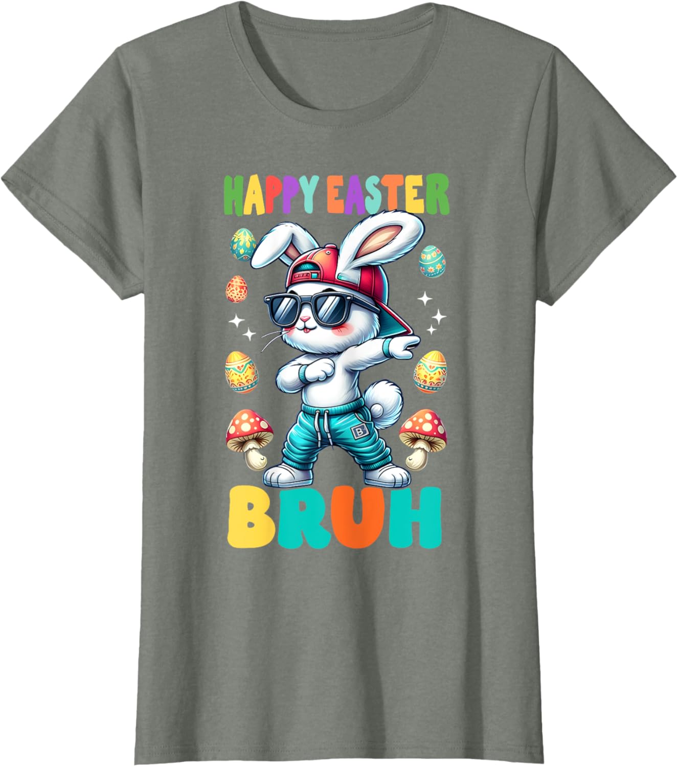 Dabbing Bunny Happy Easter Bruh Rabbit Shirt T-Shirt