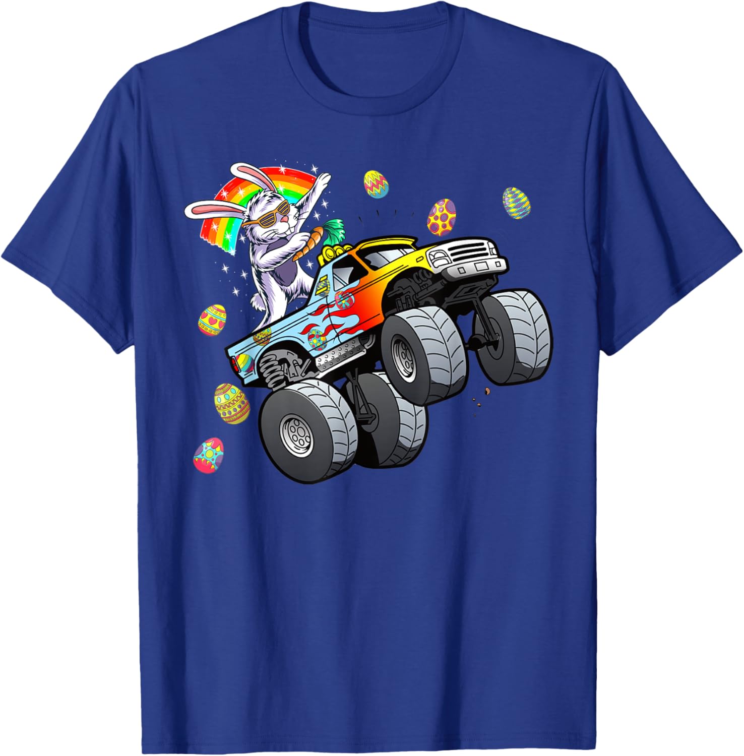 Dabbing Bunny Happy Easter Monster Truck Lovers Easter Day T-Shirt