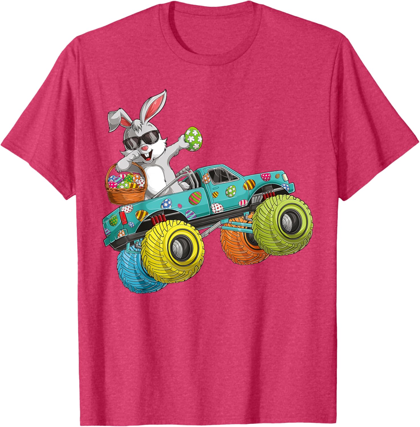 Dabbing Bunny Happy Easter Monster Truck Lovers Kids Boys T-Shirt