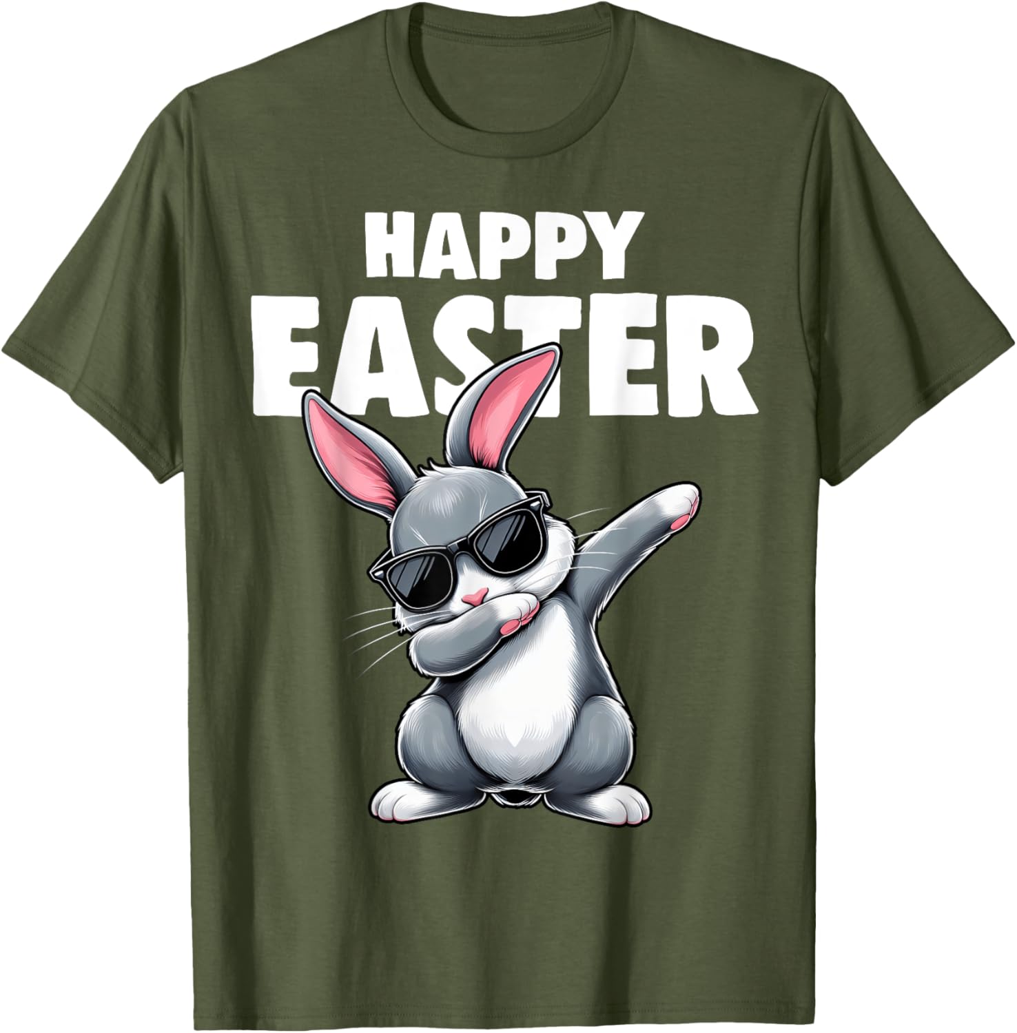 Dabbing Bunny Rabbit Easter Day Boys Girls Kids Dab Dance T-Shirt