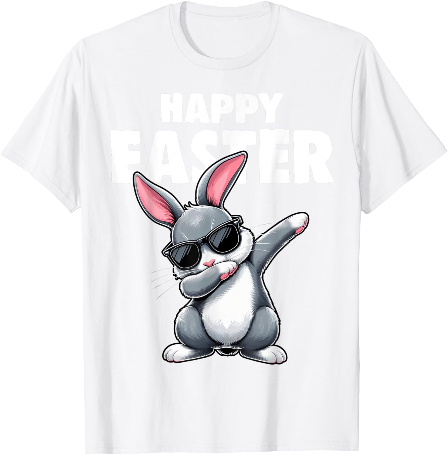 Dabbing Bunny Rabbit Easter Day Boys Girls Kids Dab Dance T-Shirt