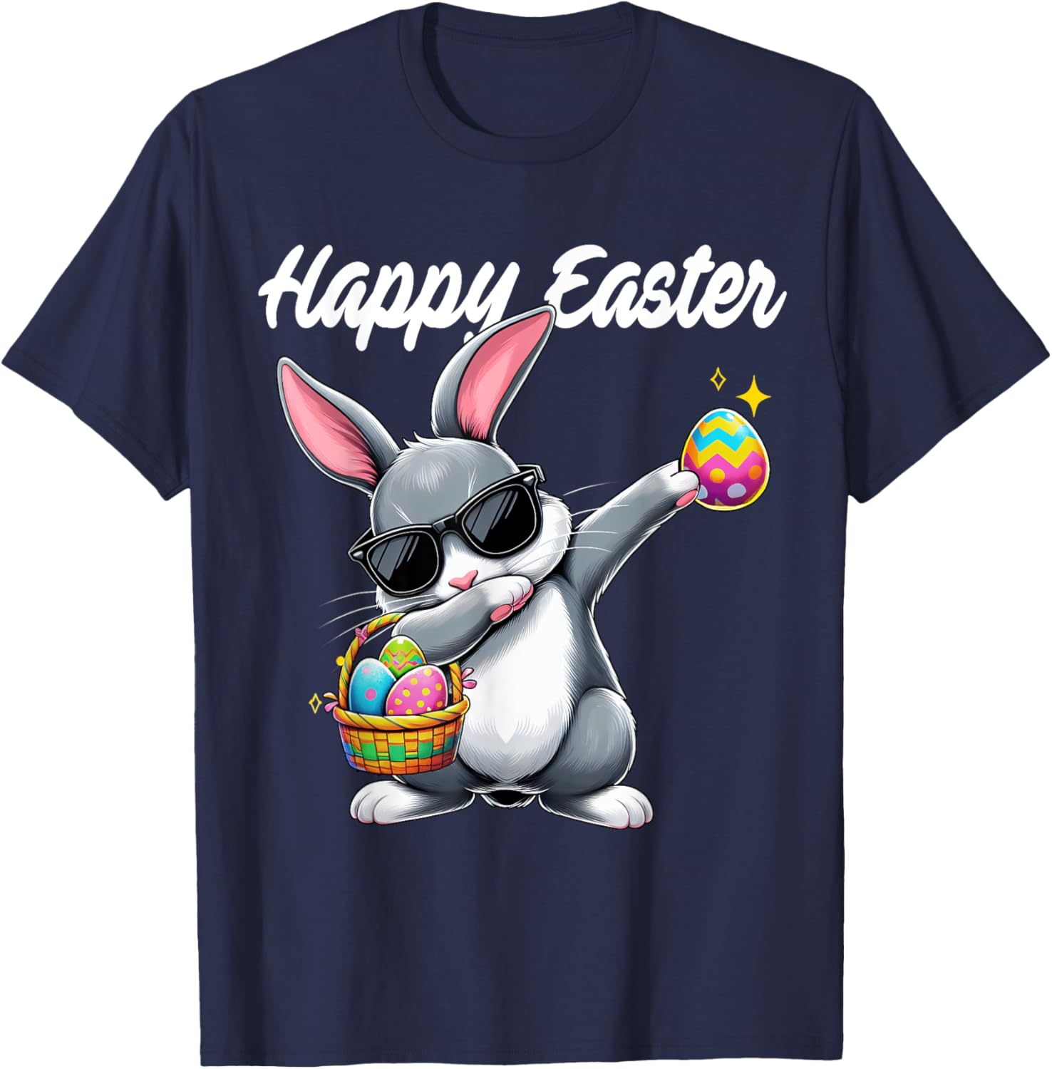 Dabbing Bunny Rabbit Easter Egg Boys Girls Kids Dab Dance T-Shirt