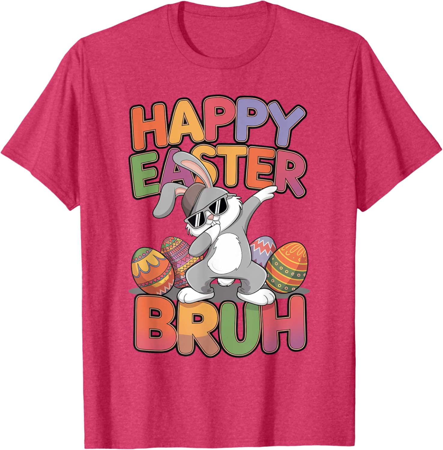 Dabbing Bunny Rabbit Easter Eggs Bruh Toddler Boys Girls T-Shirt