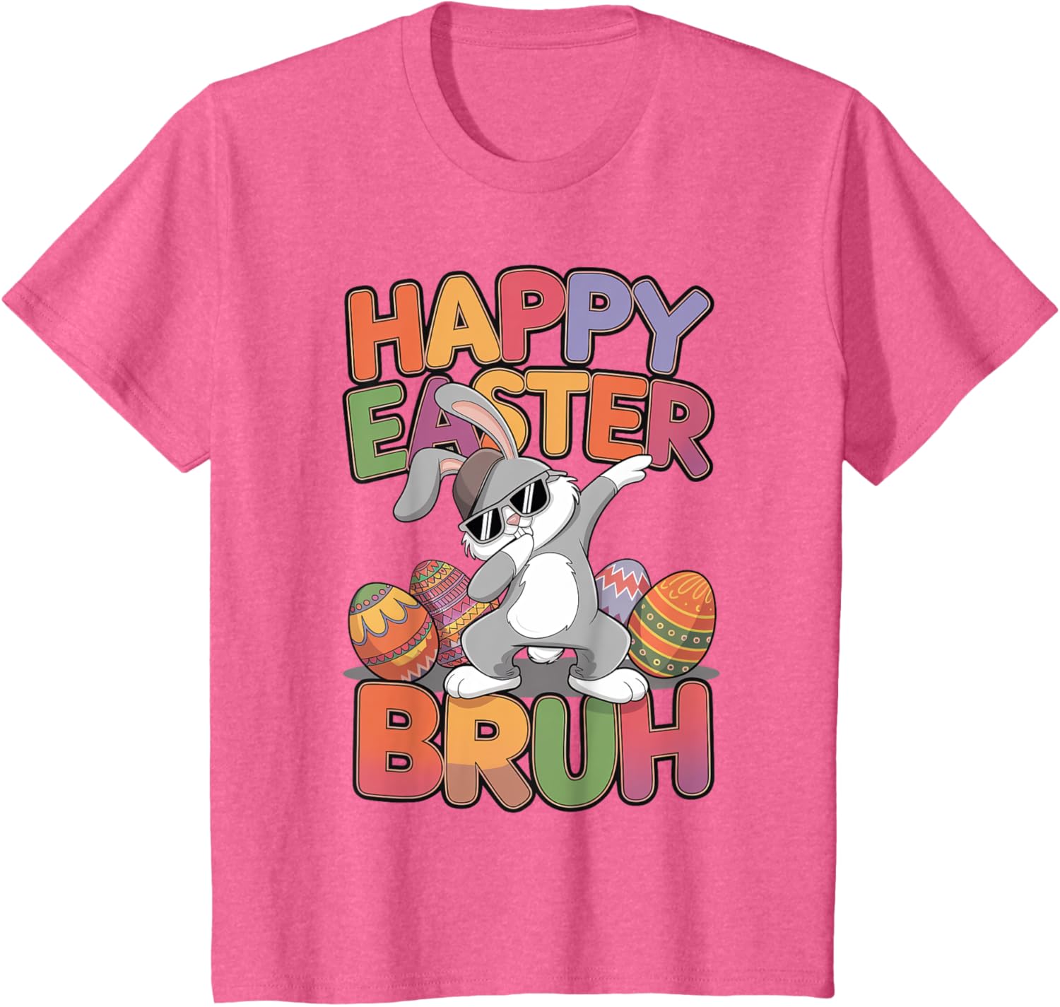 Dabbing Bunny Rabbit Easter Eggs Bruh Toddler Boys Girls T-Shirt