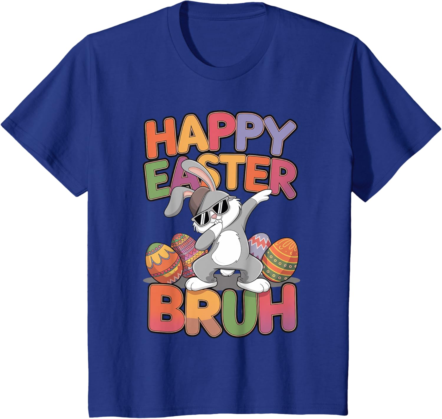 Dabbing Bunny Rabbit Easter Eggs Bruh Toddler Boys Girls T-Shirt