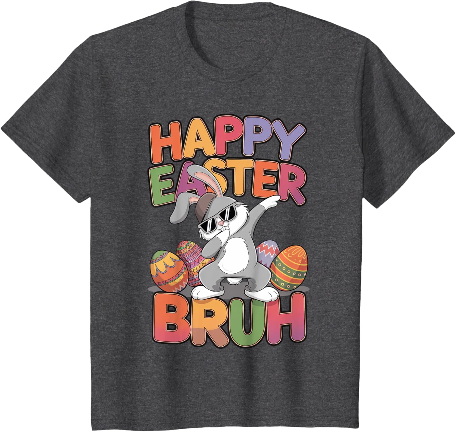 Dabbing Bunny Rabbit Easter Eggs Bruh Toddler Boys Girls T-Shirt