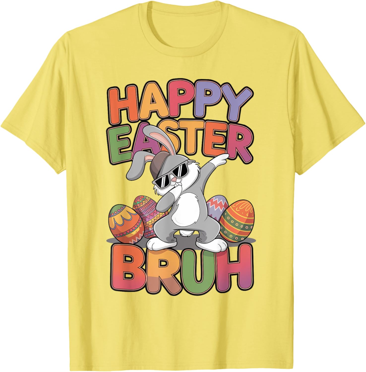 Dabbing Bunny Rabbit Easter Eggs Bruh Toddler Boys Girls T-Shirt