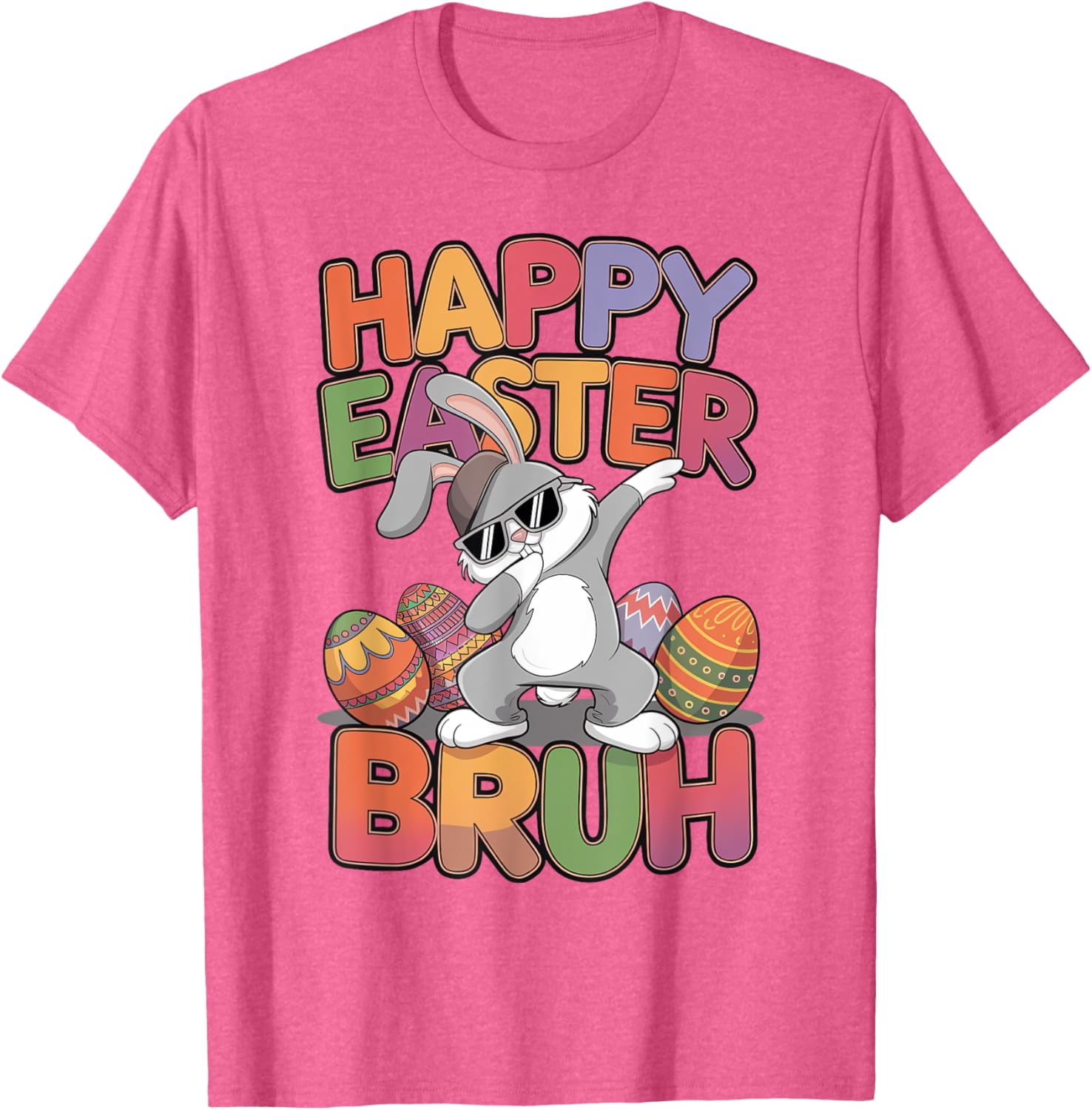 Dabbing Bunny Rabbit Easter Eggs Bruh Toddler Boys Girls T-Shirt