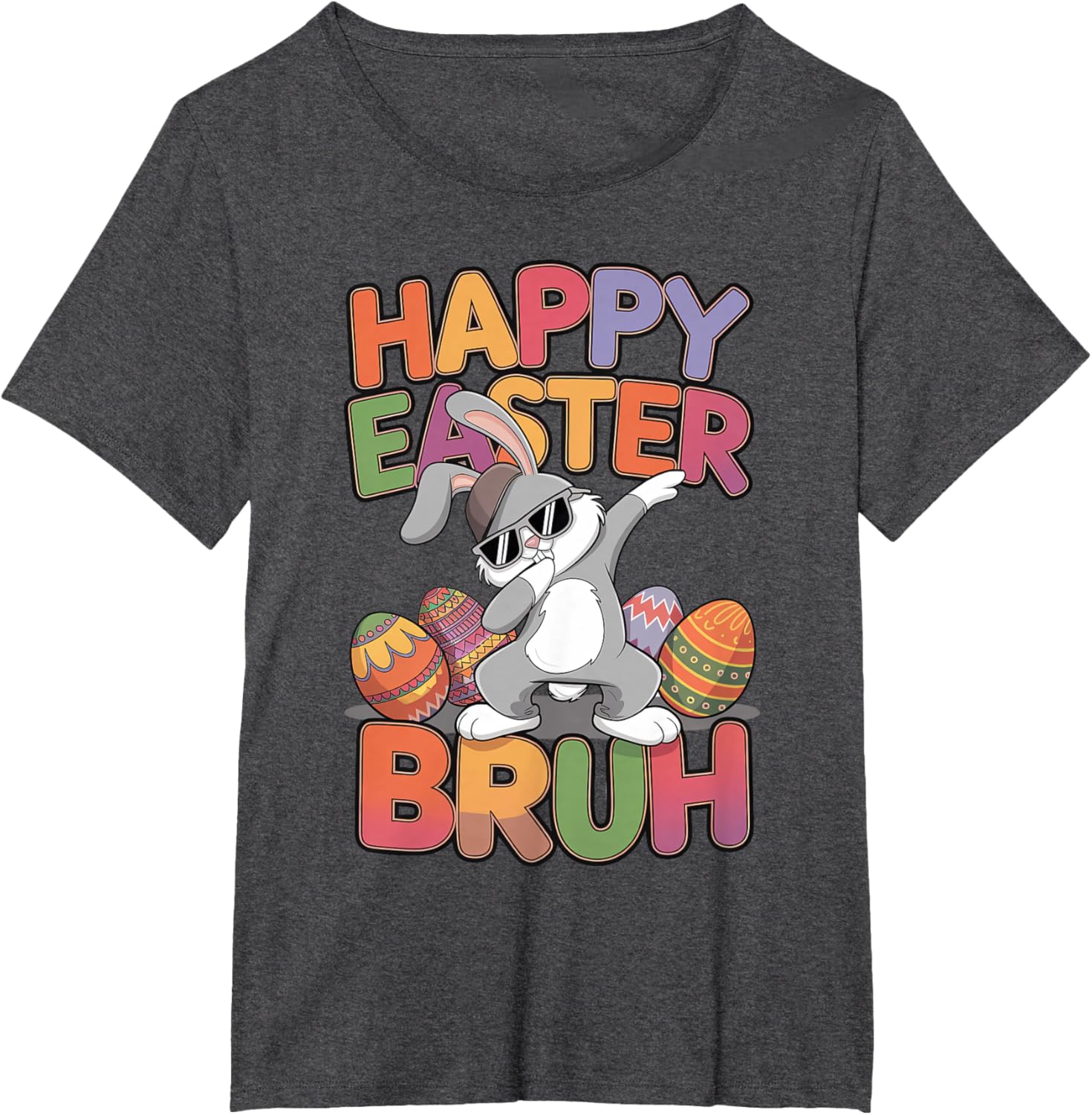 Dabbing Bunny Rabbit Easter Eggs Bruh Toddler Boys Girls T-Shirt