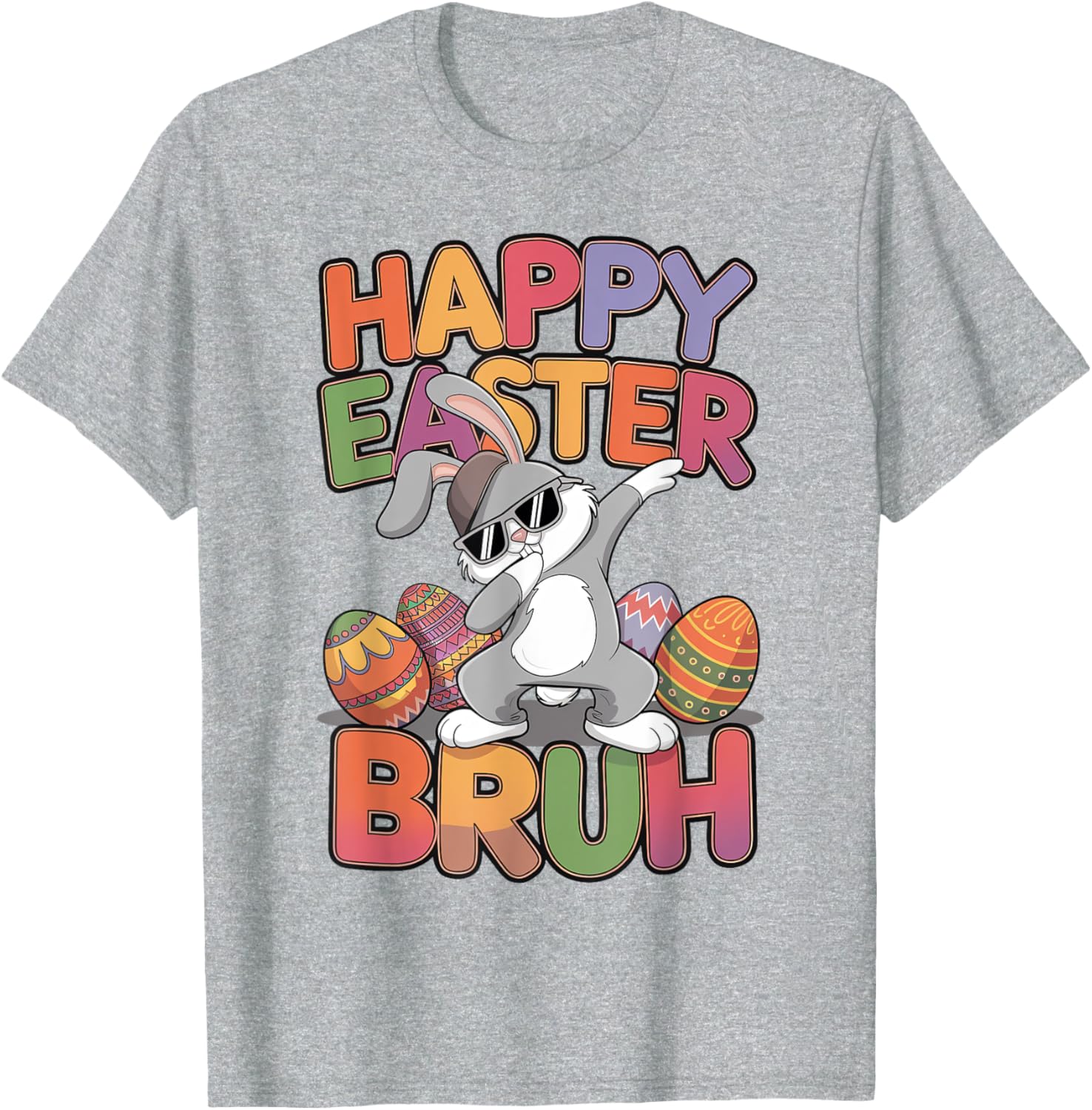 Dabbing Bunny Rabbit Easter Eggs Bruh Toddler Boys Girls T-Shirt