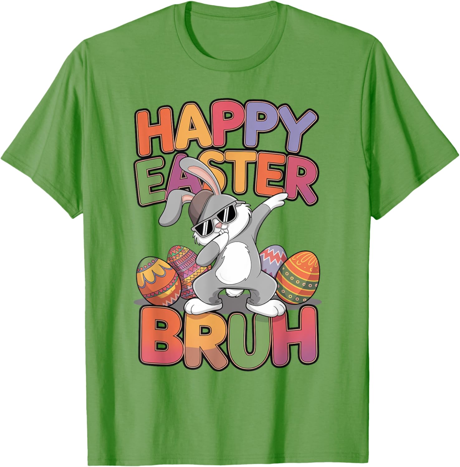 Dabbing Bunny Rabbit Easter Eggs Bruh Toddler Boys Girls T-Shirt