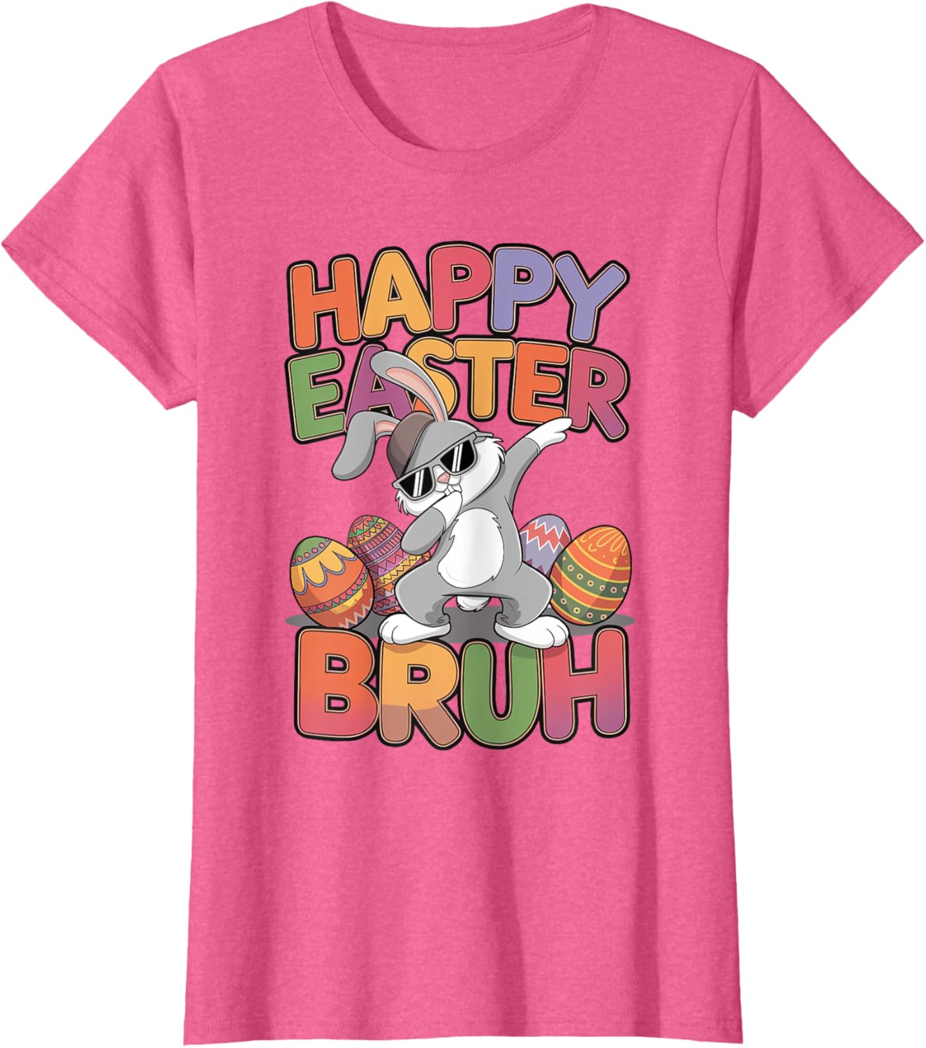 Dabbing Bunny Rabbit Easter Eggs Bruh Toddler Boys Girls T-Shirt