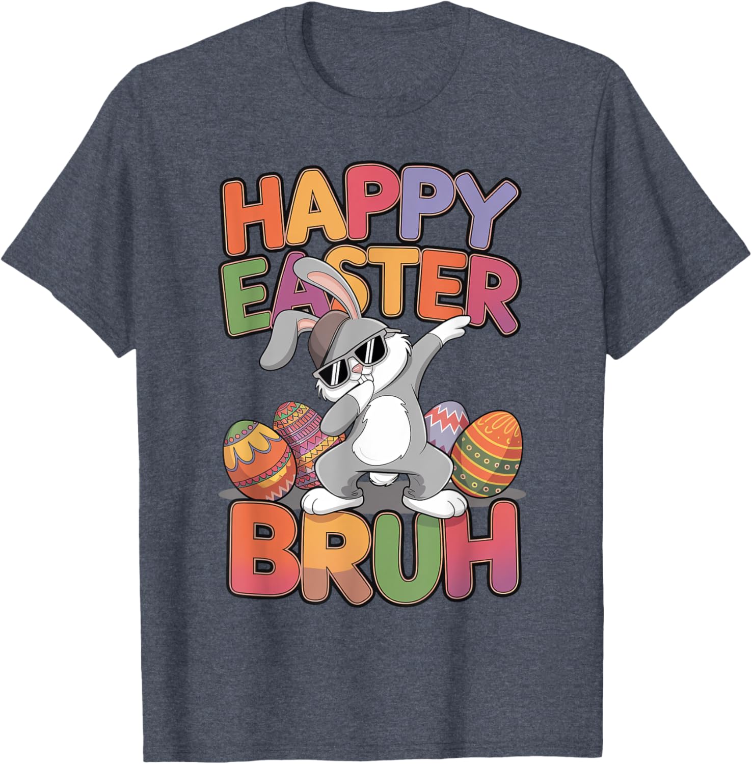 Dabbing Bunny Rabbit Easter Eggs Bruh Toddler Boys Girls T-Shirt